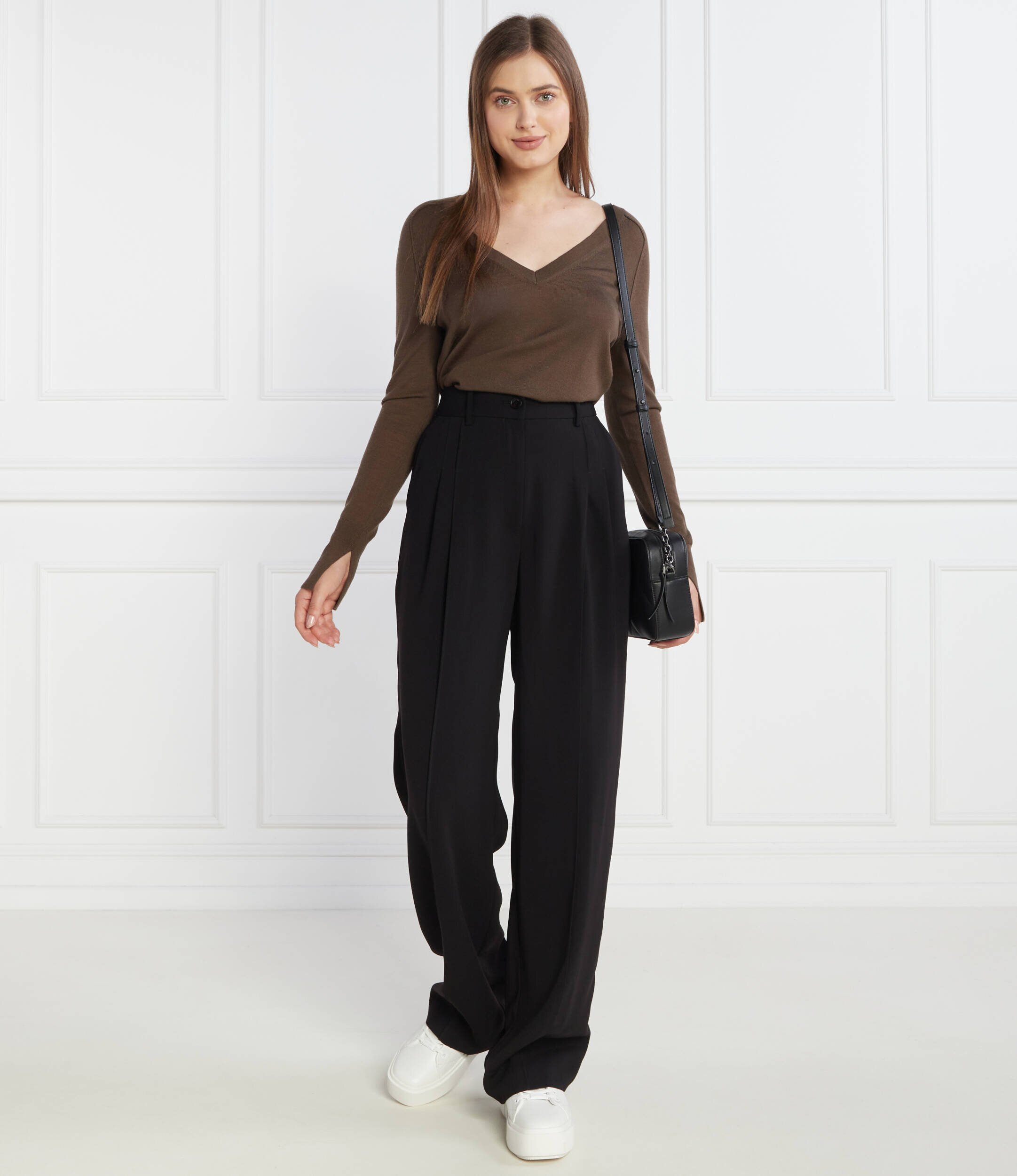 Calvin Klein De lână pulover EXTRA FINE V-NK | Regular Fit