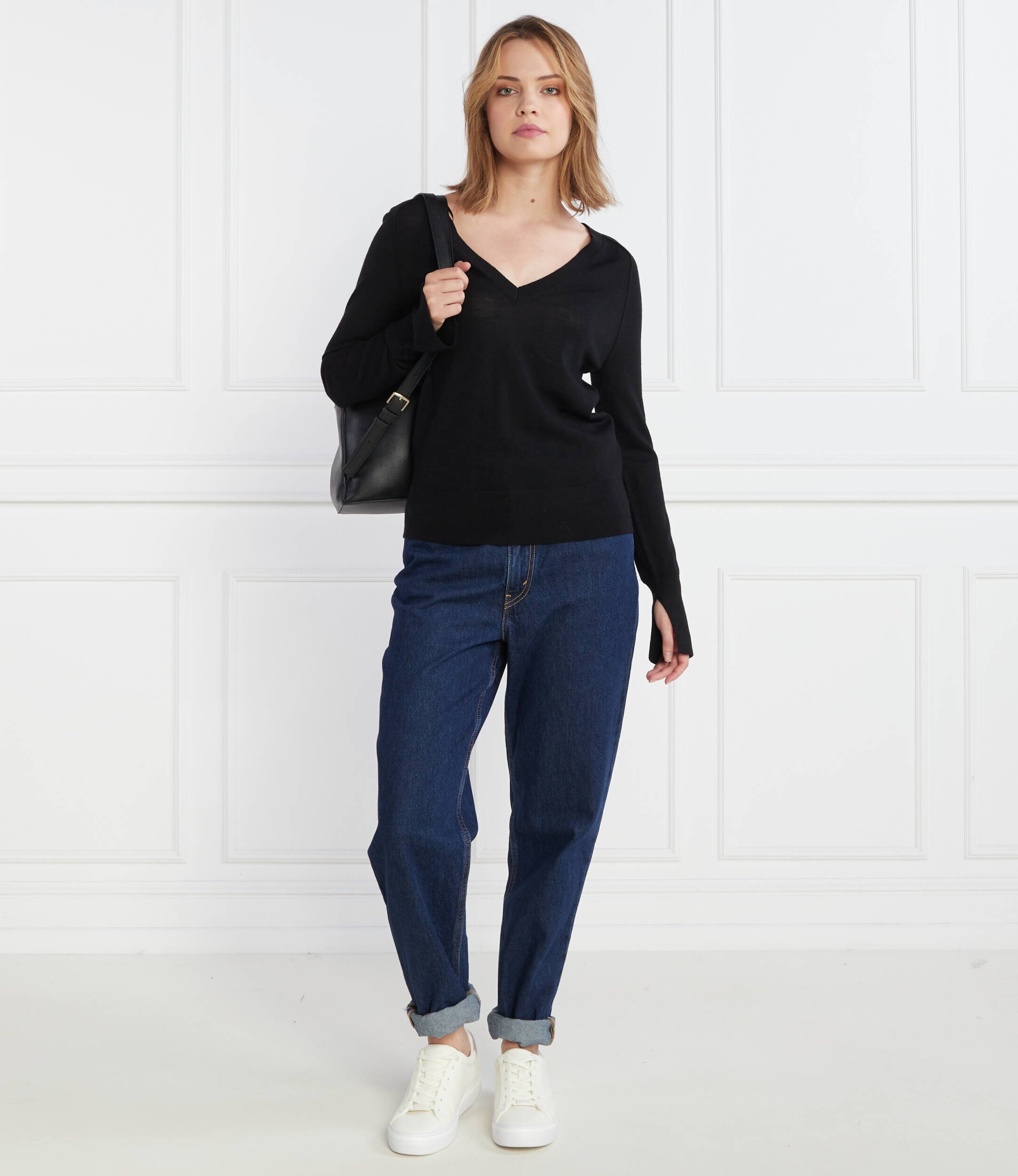 Calvin Klein De lână pulover EXTRA FINE V-NK | Regular Fit
