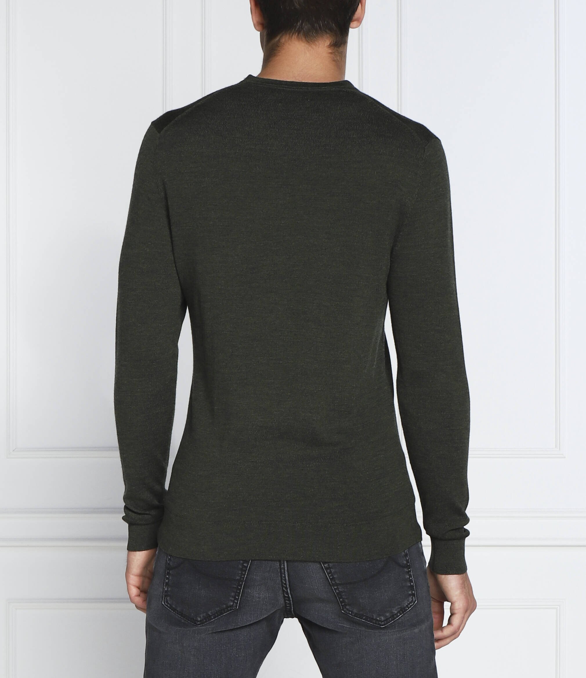 Calvin Klein de lână pulover superior | slim fit