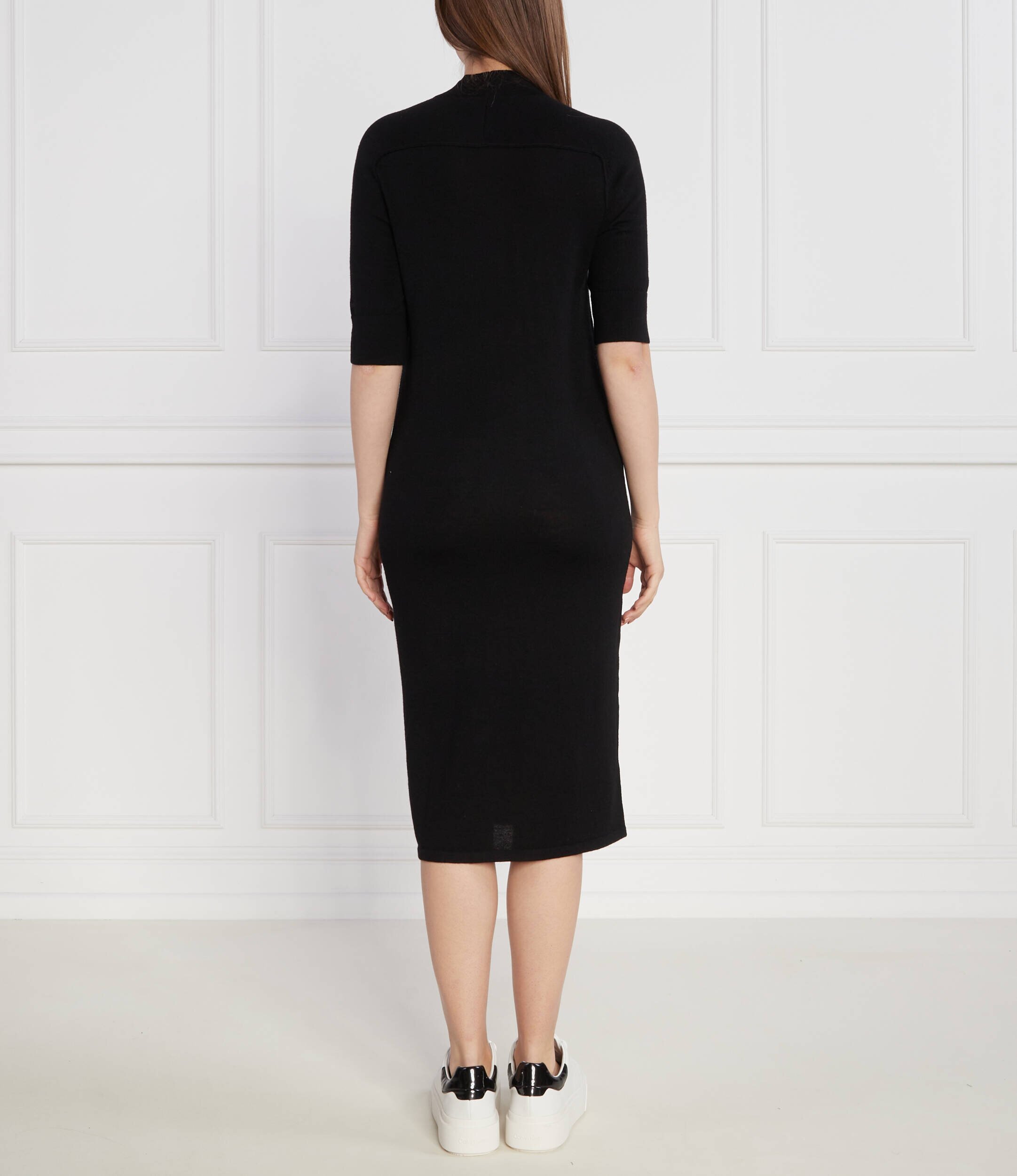 Calvin Klein de lână rochie extra fine 1/2 sleeve
