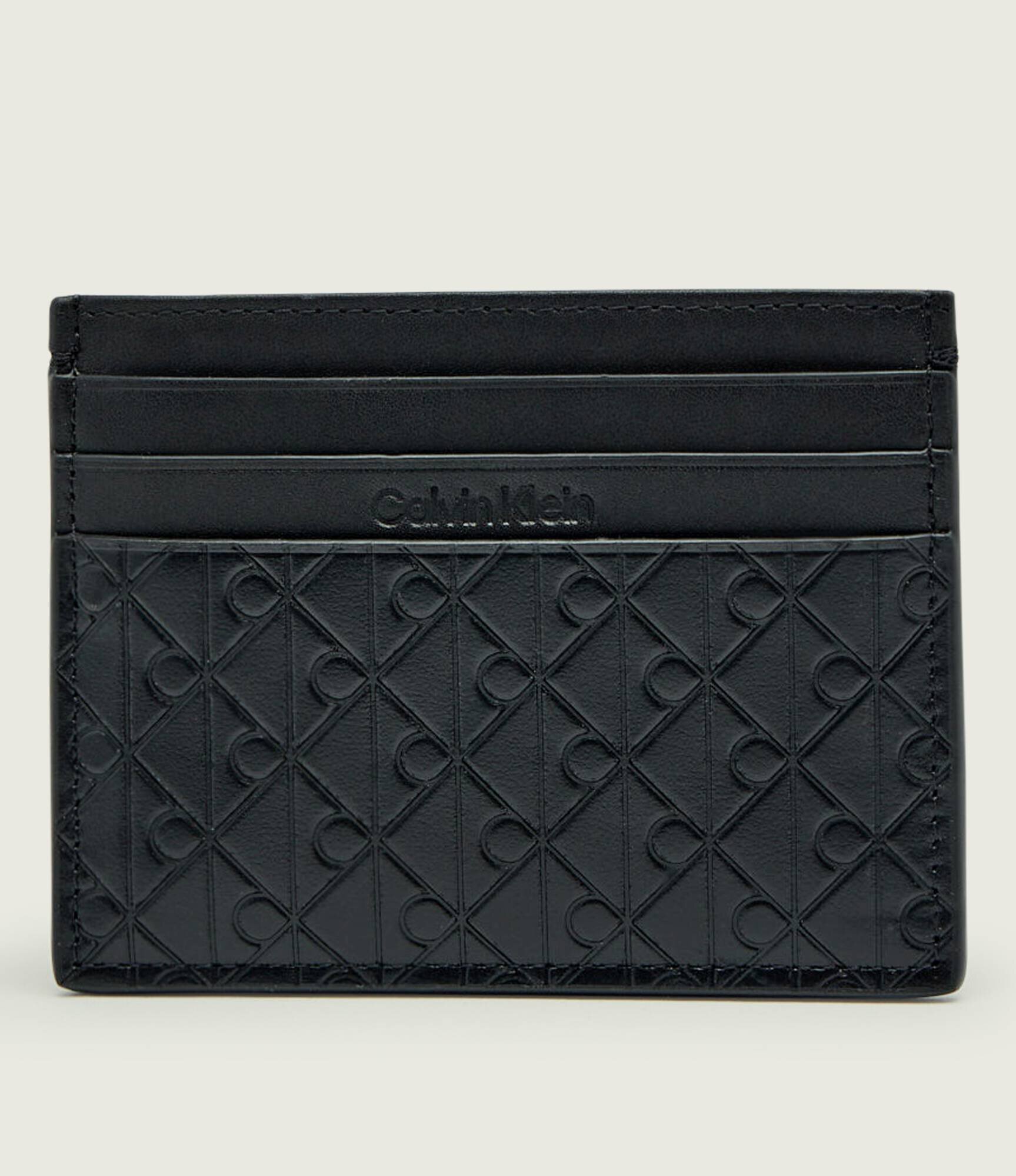 Calvin Klein De piele husă pentru carduri EMBOSSED EMBLEM