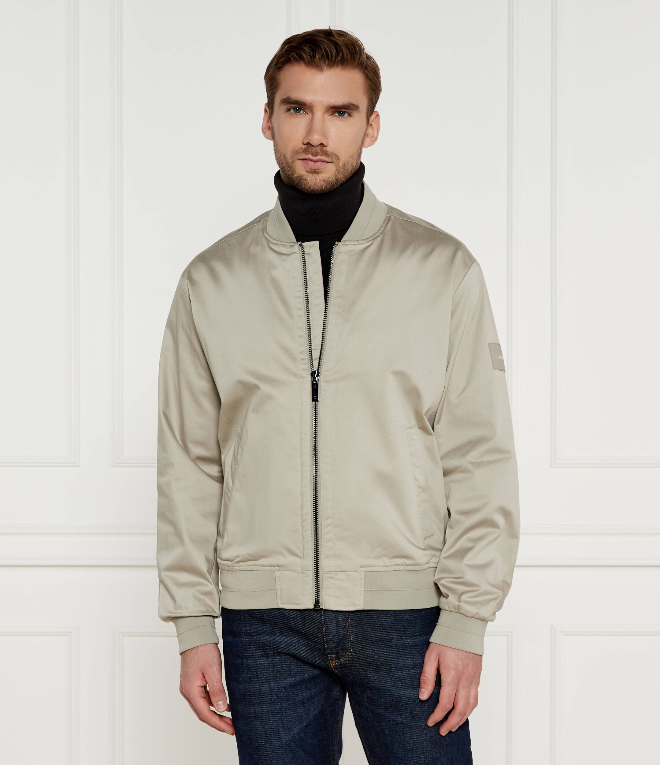 Calvin Klein De satin geacă | Regular Fit