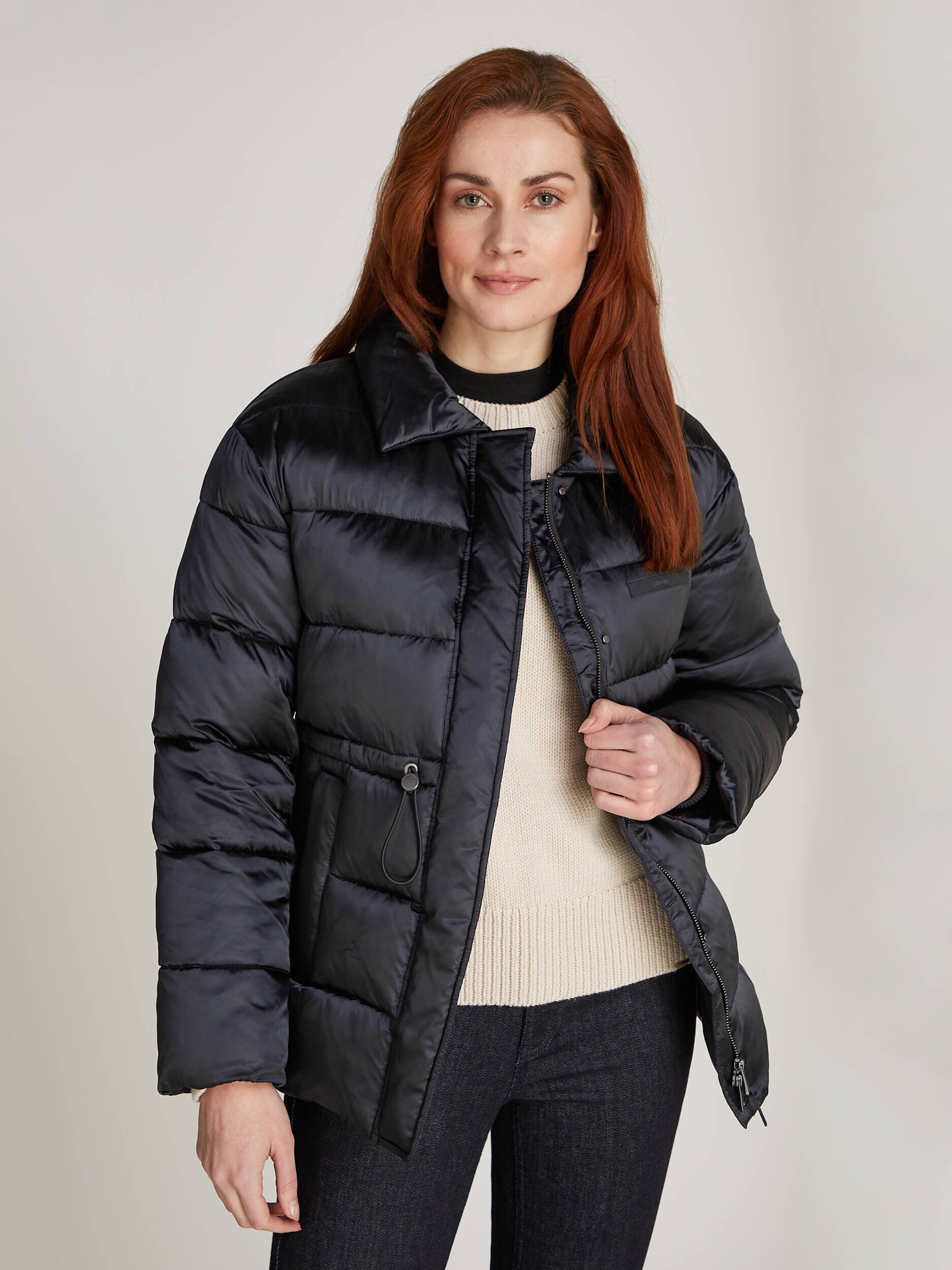 Calvin Klein De satin geacă | Regular Fit