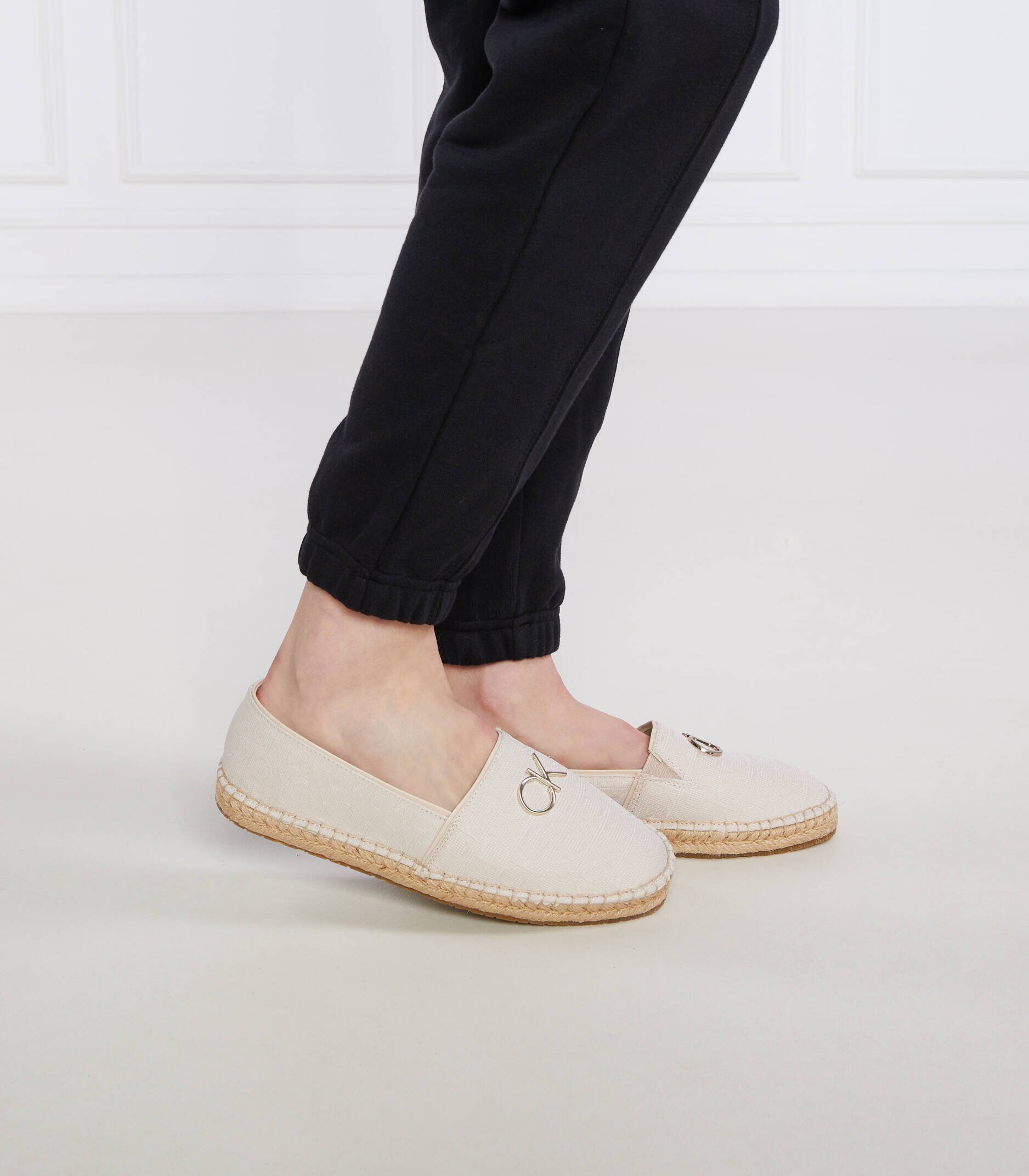 Calvin Klein Espadrile cu adaos de piele