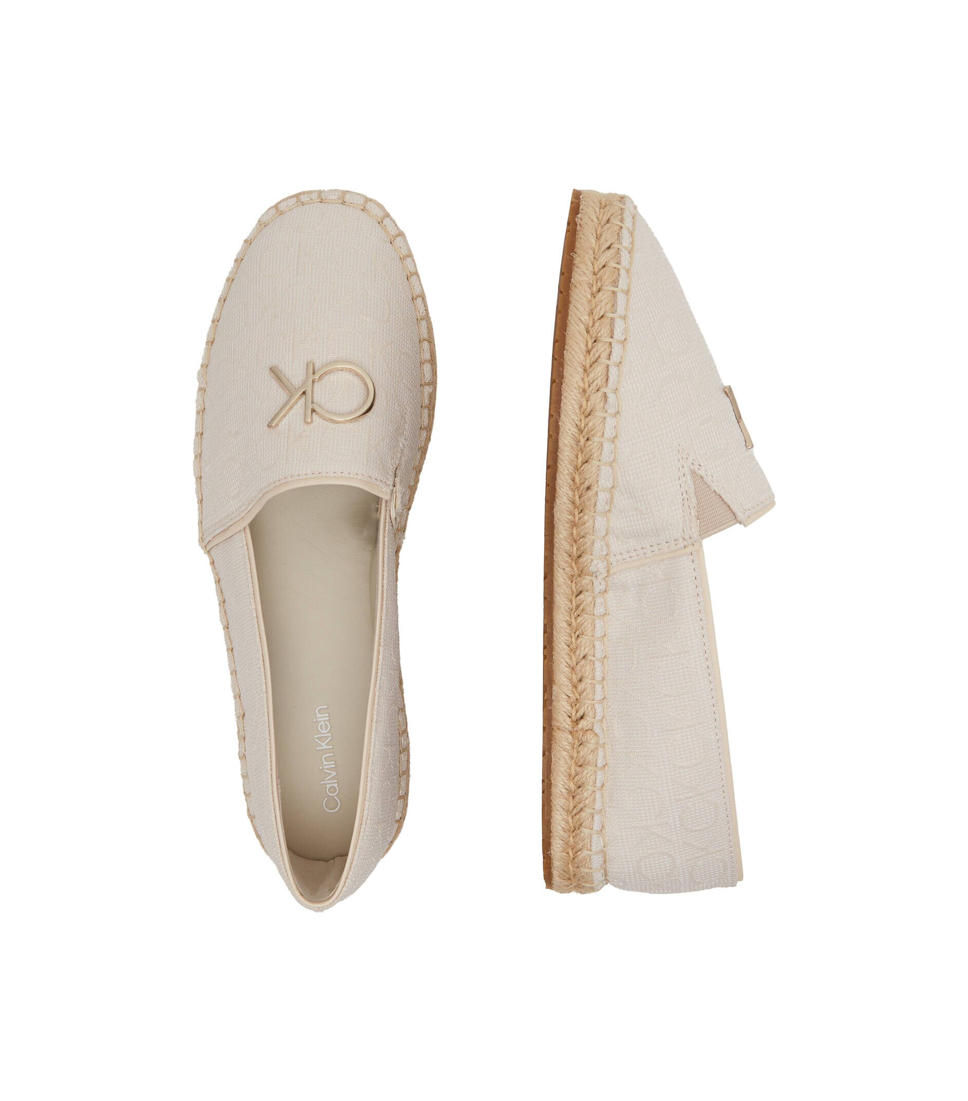 Calvin Klein Espadrile cu adaos de piele