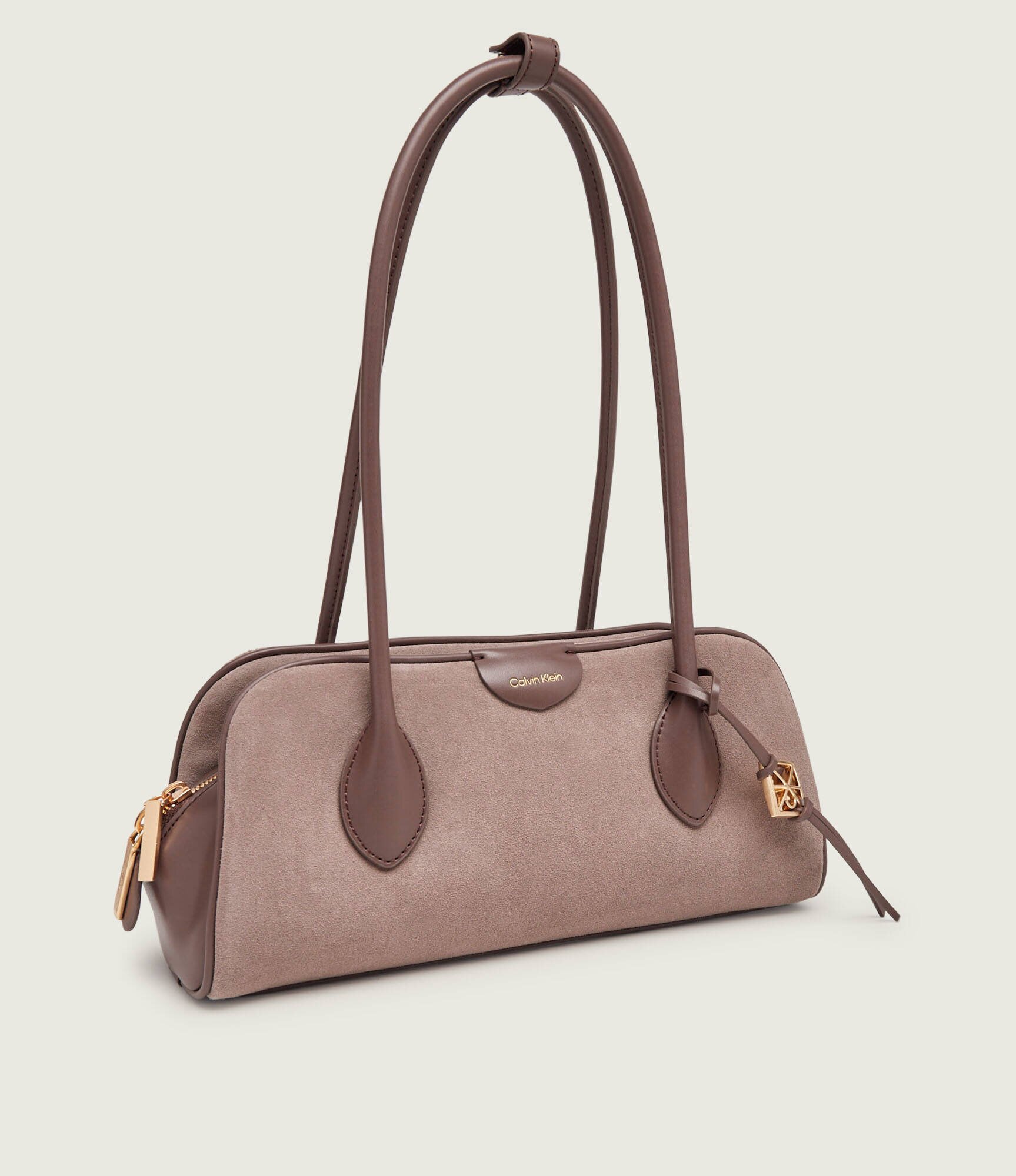 Calvin Klein Geantă pe umăr Emblem | piele întoarsă
