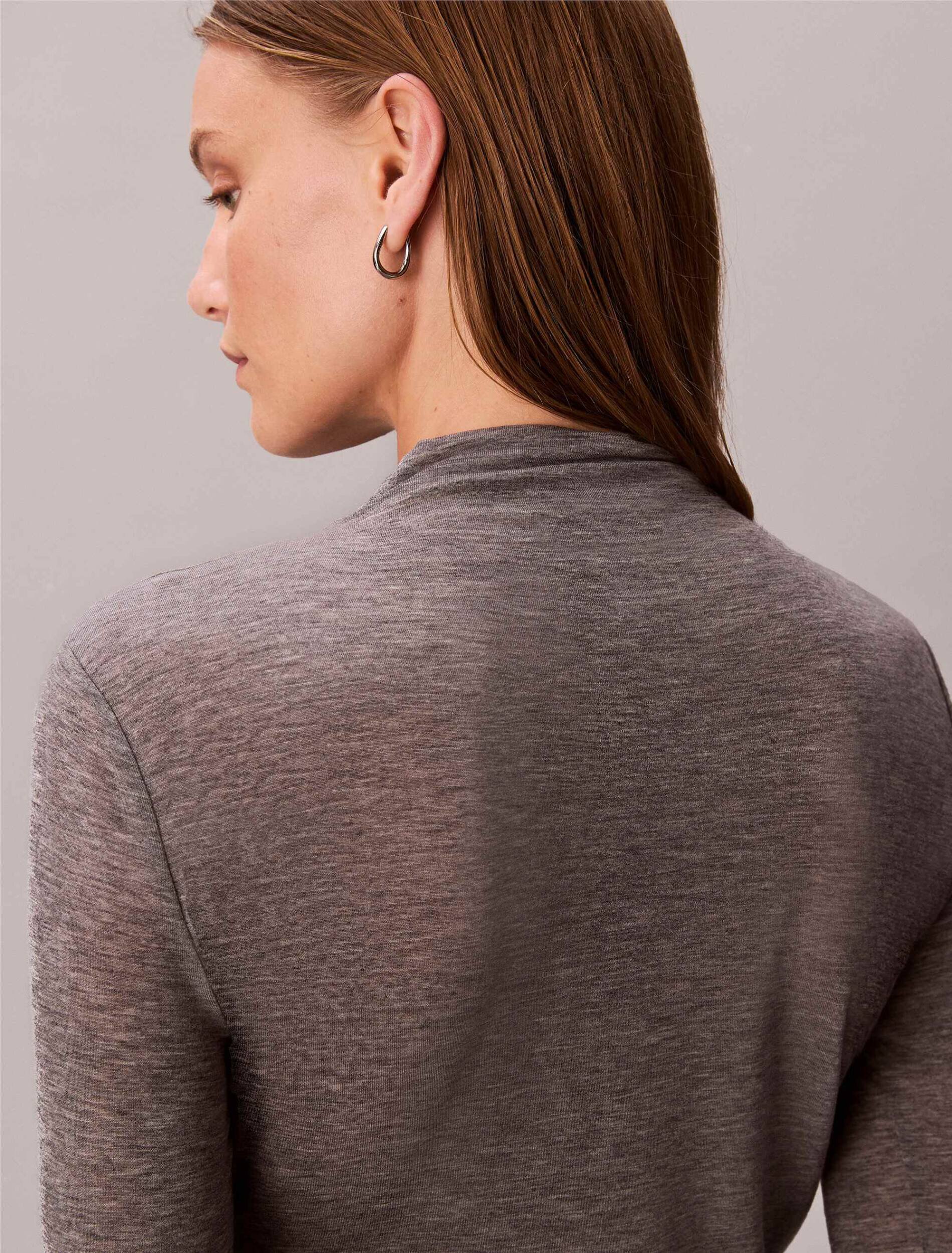 Calvin Klein Guler înalt | Slim Fit cu adaos de lână