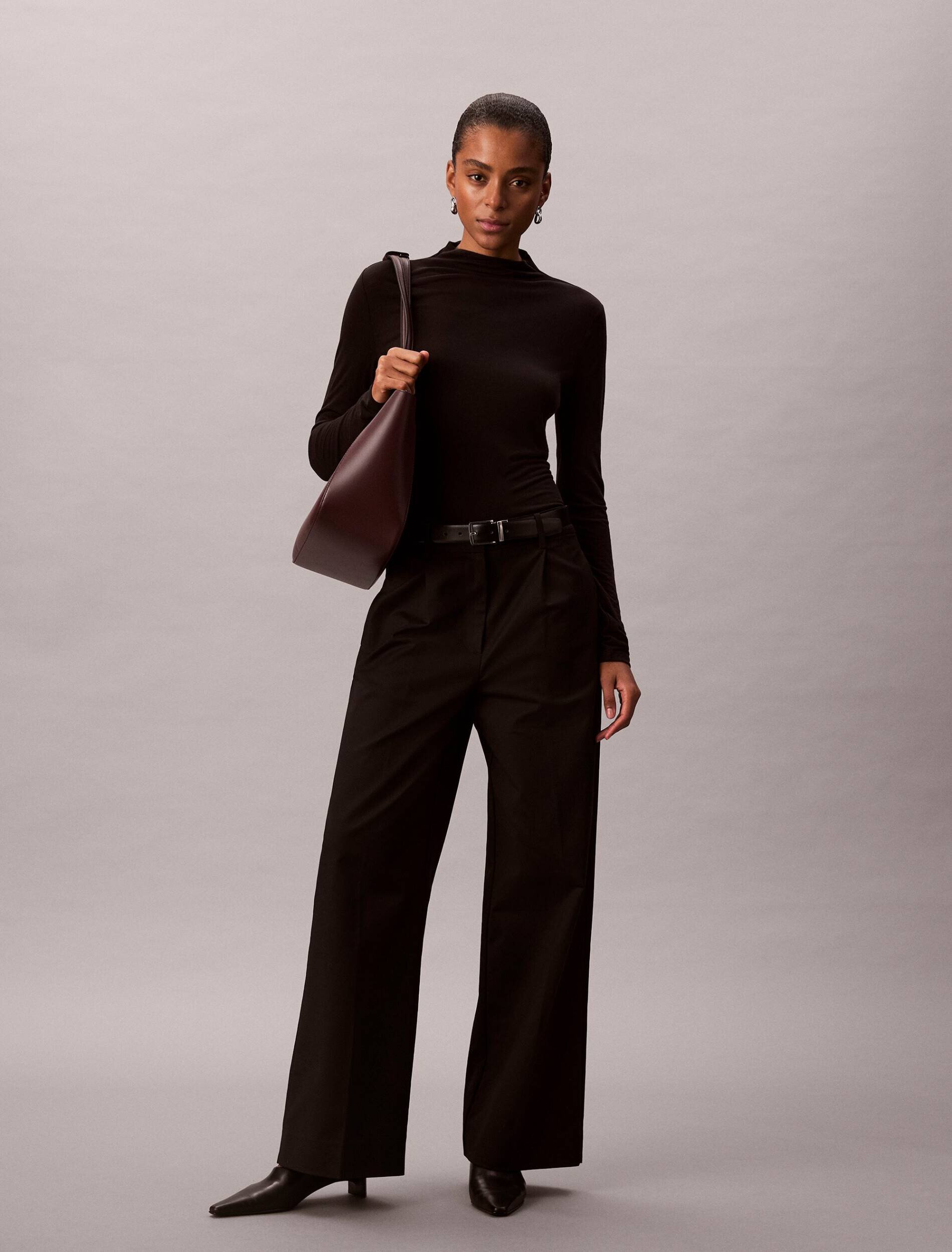 Calvin Klein Guler înalt | Slim Fit cu adaos de lână