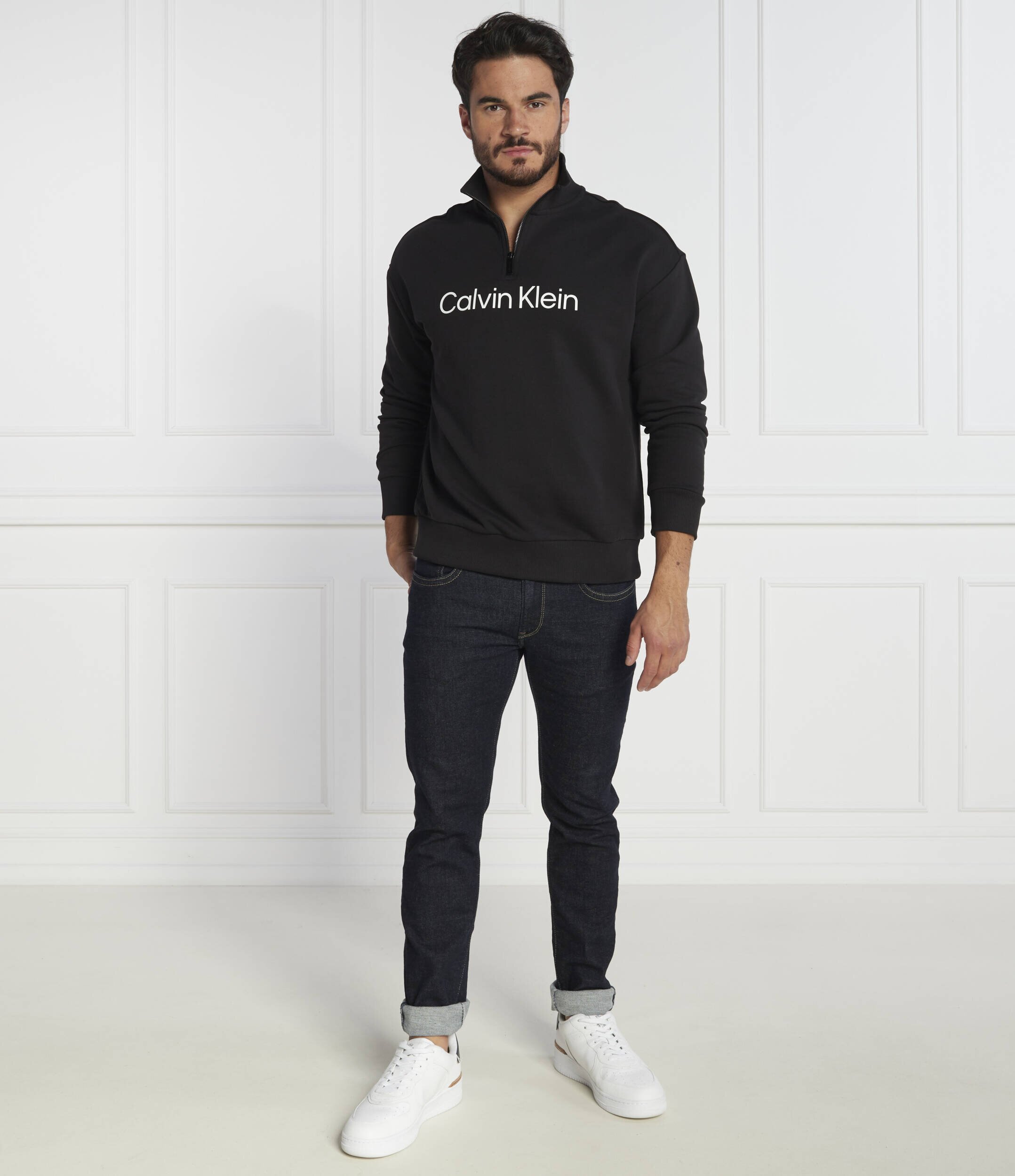 Calvin Klein Hanorac HERO LOGO QUARTER ZIP | Comfort fit