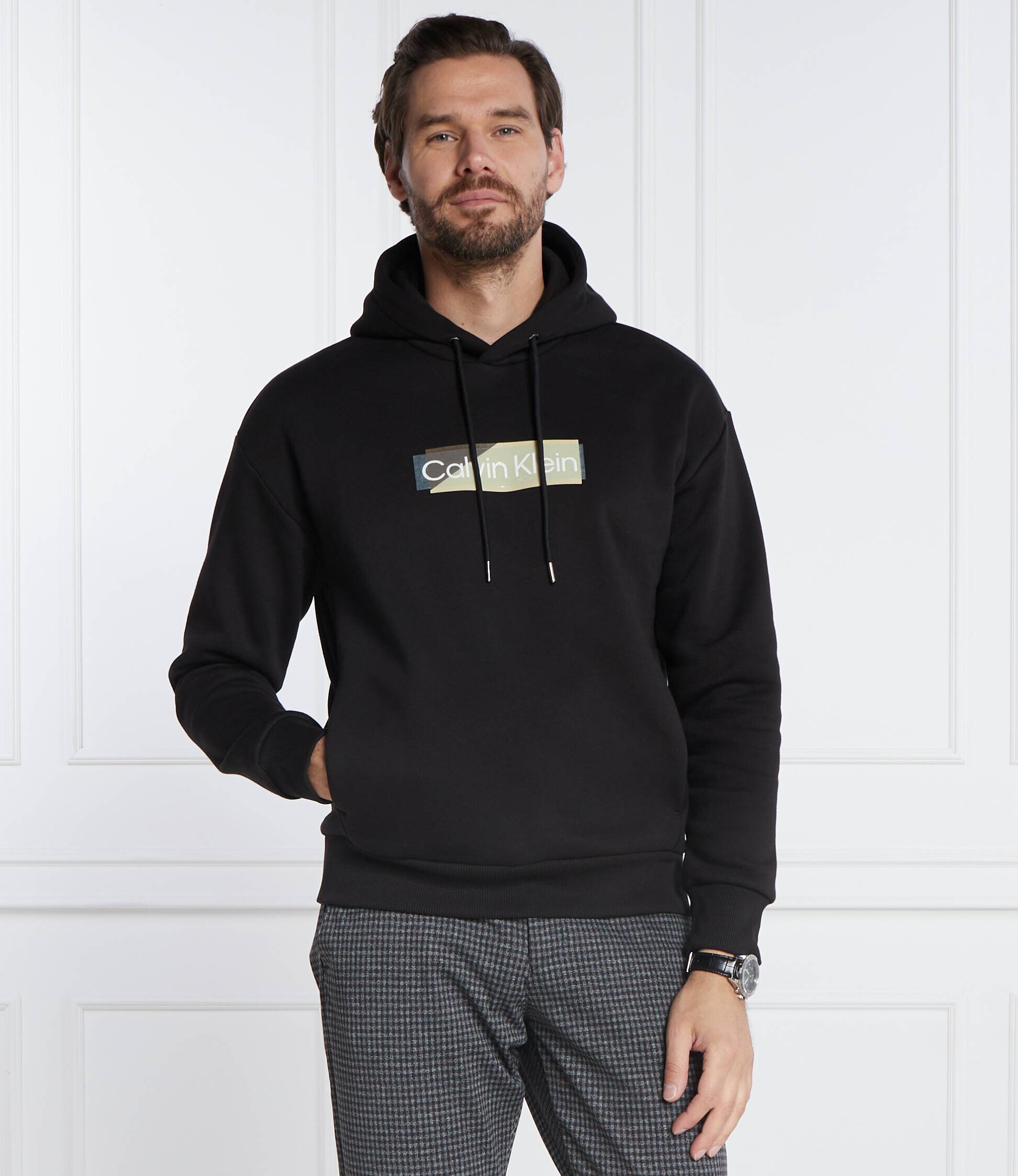 Calvin Klein Hanorac LAYERED GEL LOGO HOODIE | Regular Fit