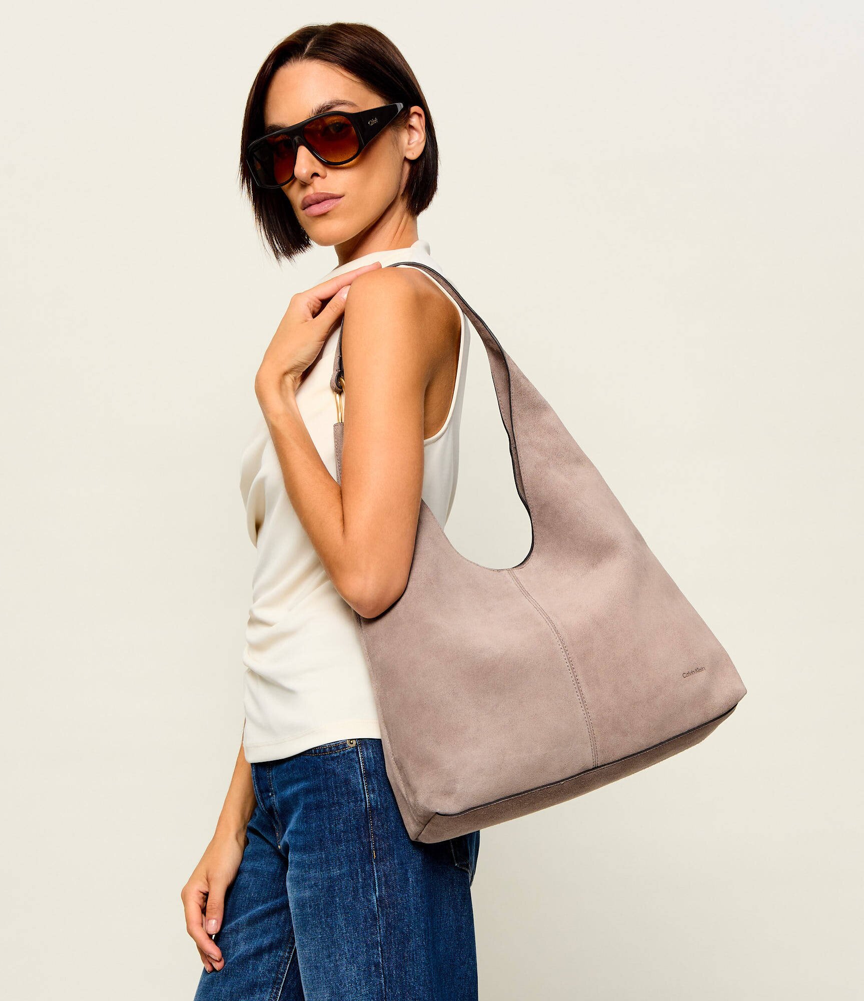 Calvin Klein Hobo | piele întoarsă