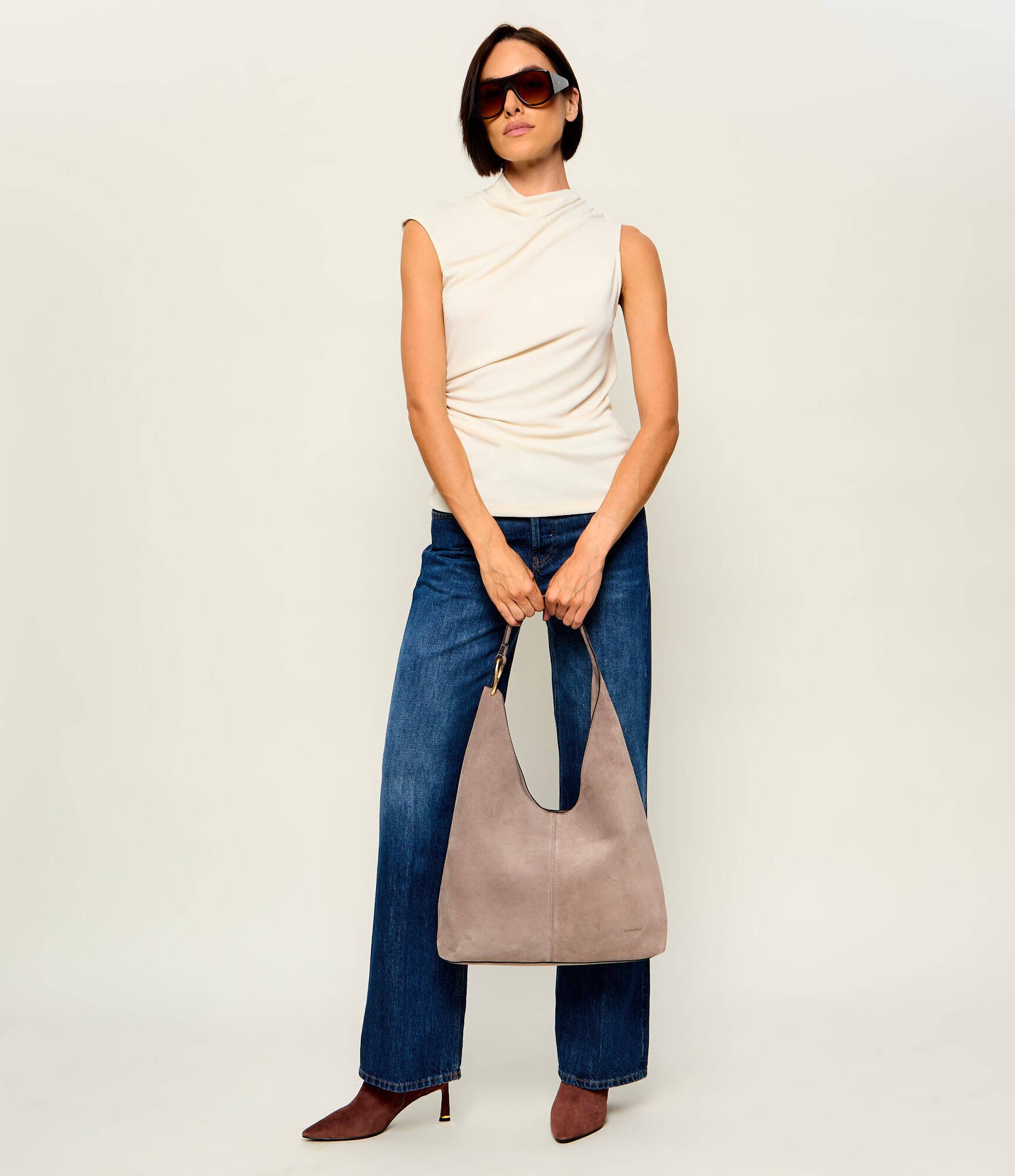 Calvin Klein Hobo | piele întoarsă