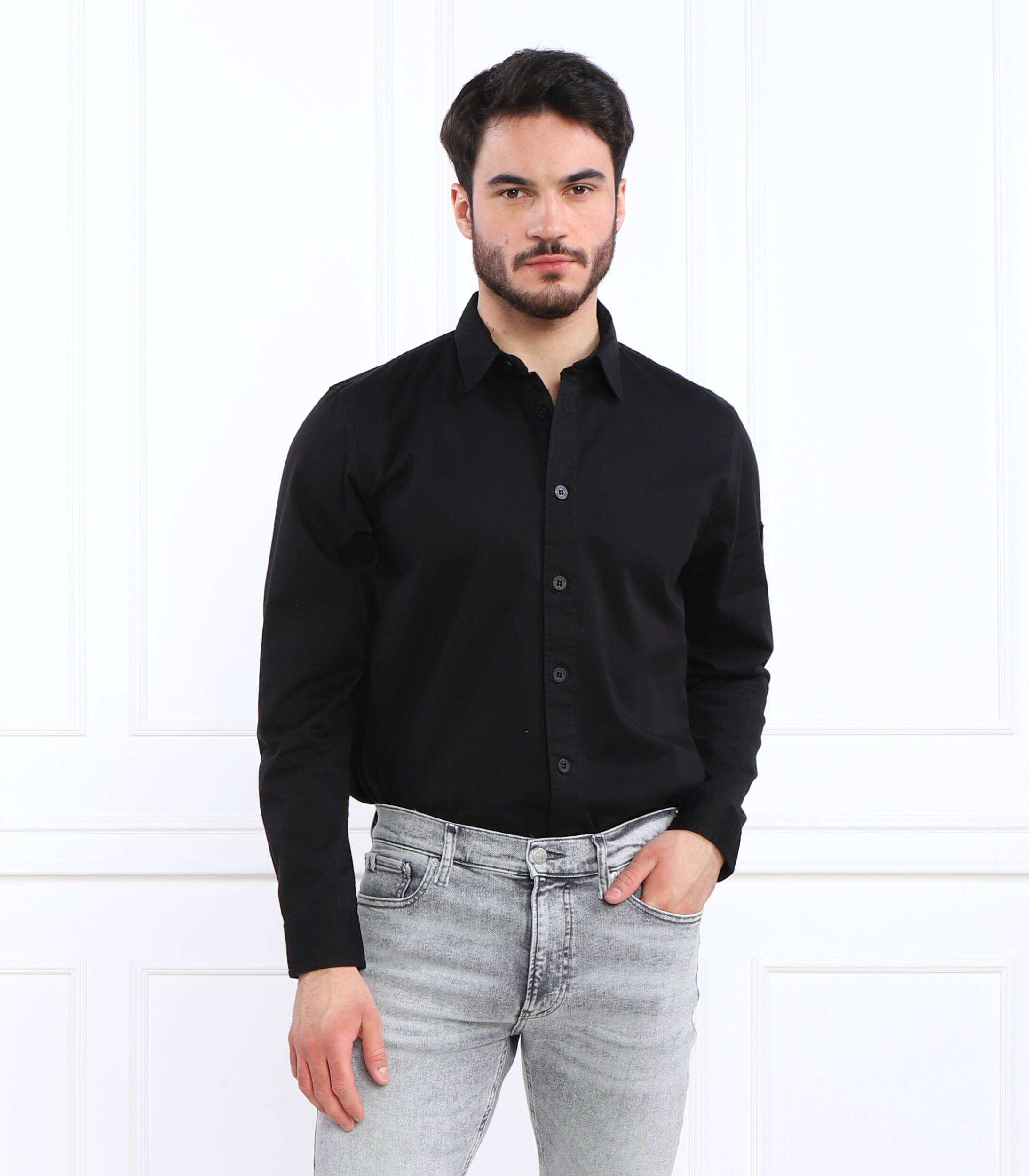 Calvin Klein Jeans Cămașă MONOLOGO BADGE | Relaxed fit