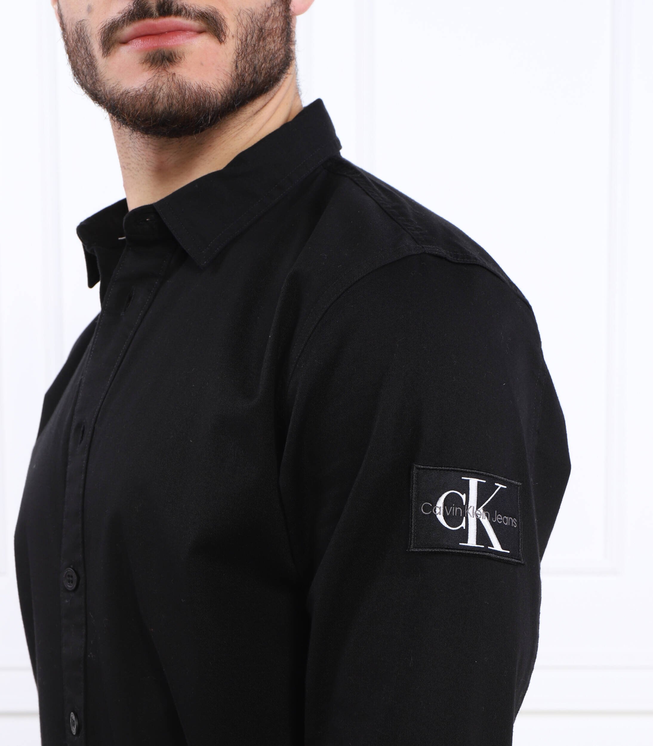 Calvin Klein Jeans Cămașă MONOLOGO BADGE | Relaxed fit