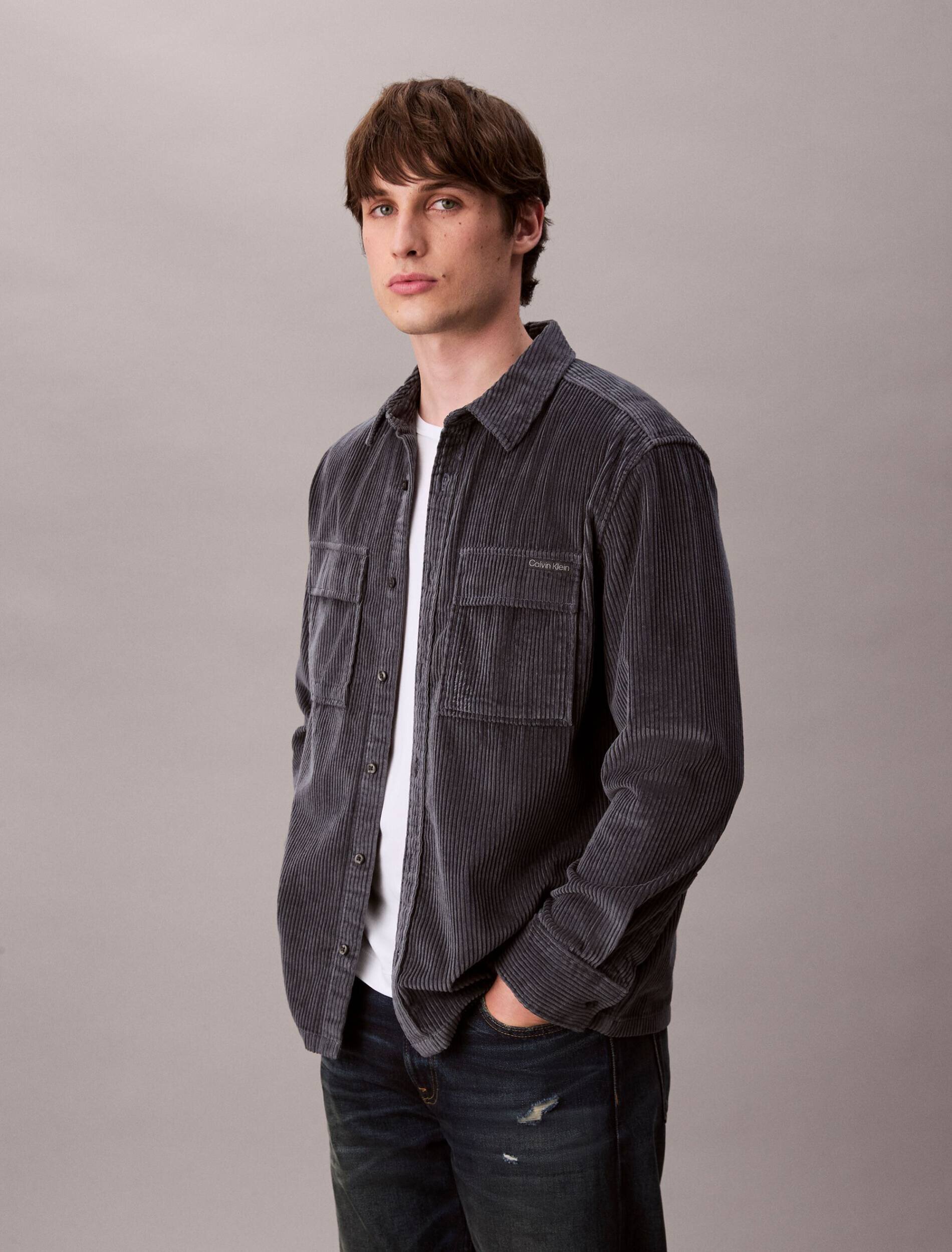 Calvin Klein Jeans Cămașă | Relaxed fit | catifea reiată
