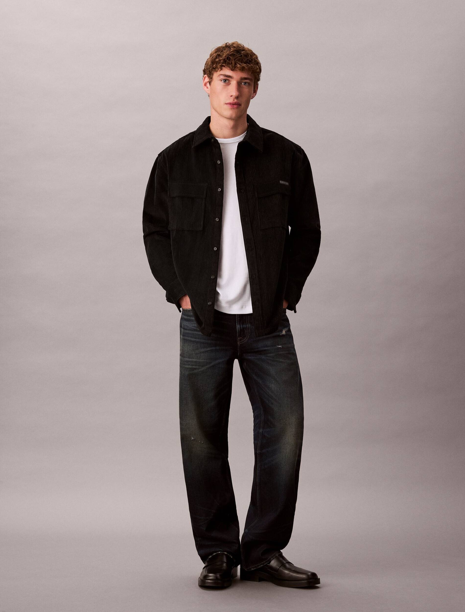 Calvin Klein Jeans Cămașă | Relaxed fit | catifea reiată