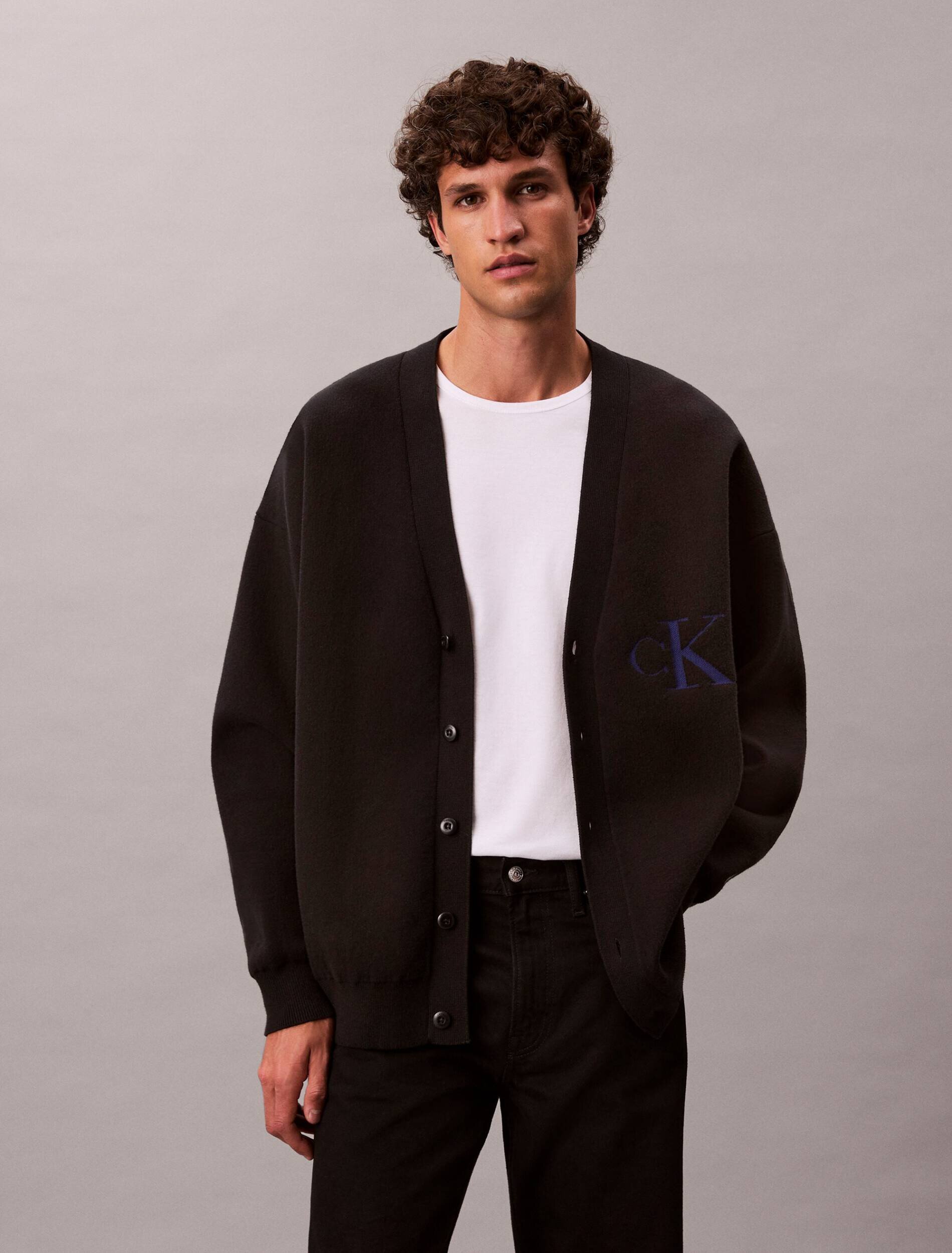 Calvin Klein Jeans Cardigan | Loose fit cu adaos de cașmir