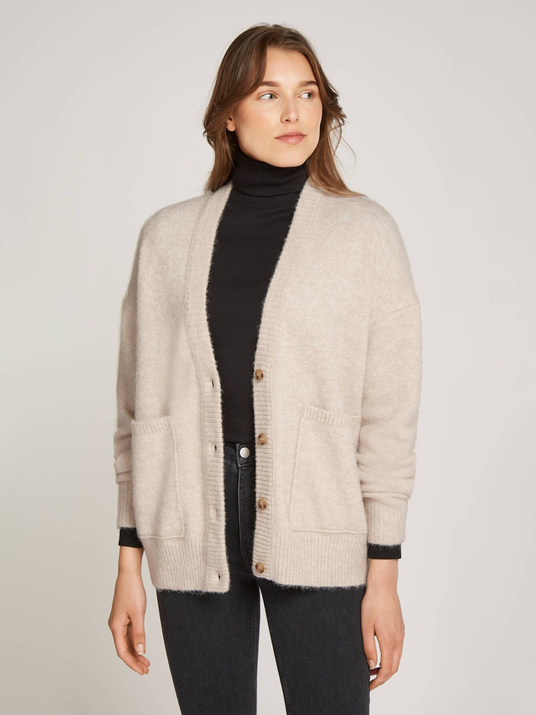 Calvin Klein Jeans Cardigan | Loose fit cu adaos de lână