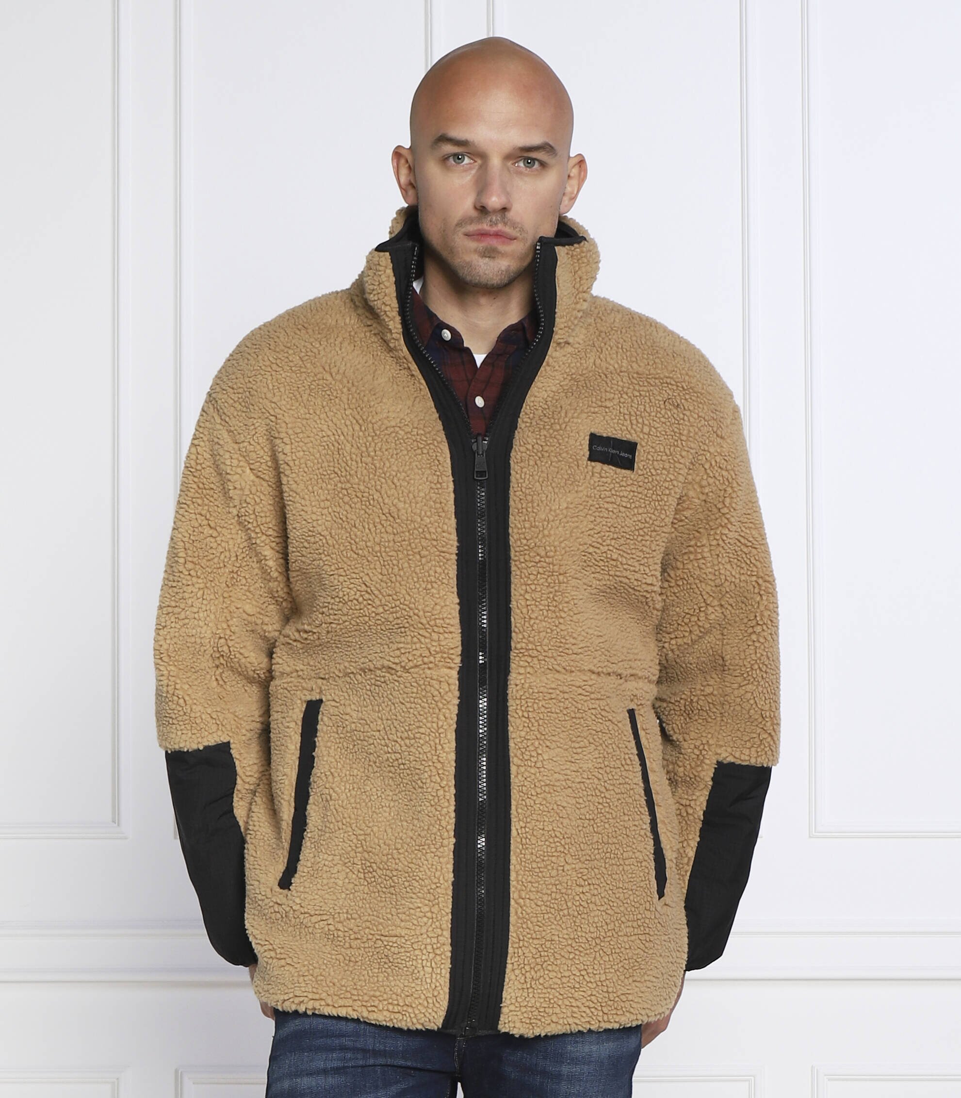 Calvin Klein Jeans Cu două fețe geacă REVERSIBLE SHERPA | Regular Fit