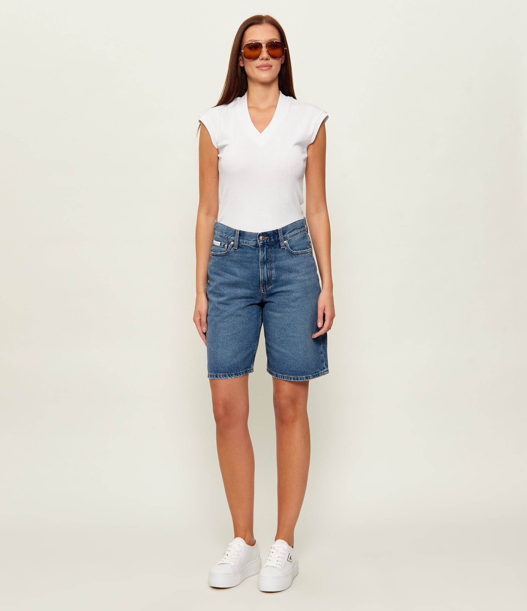 Calvin Klein Jeans De blugi pantaloni scurți CAROLINE | Relaxed fit | mid rise
