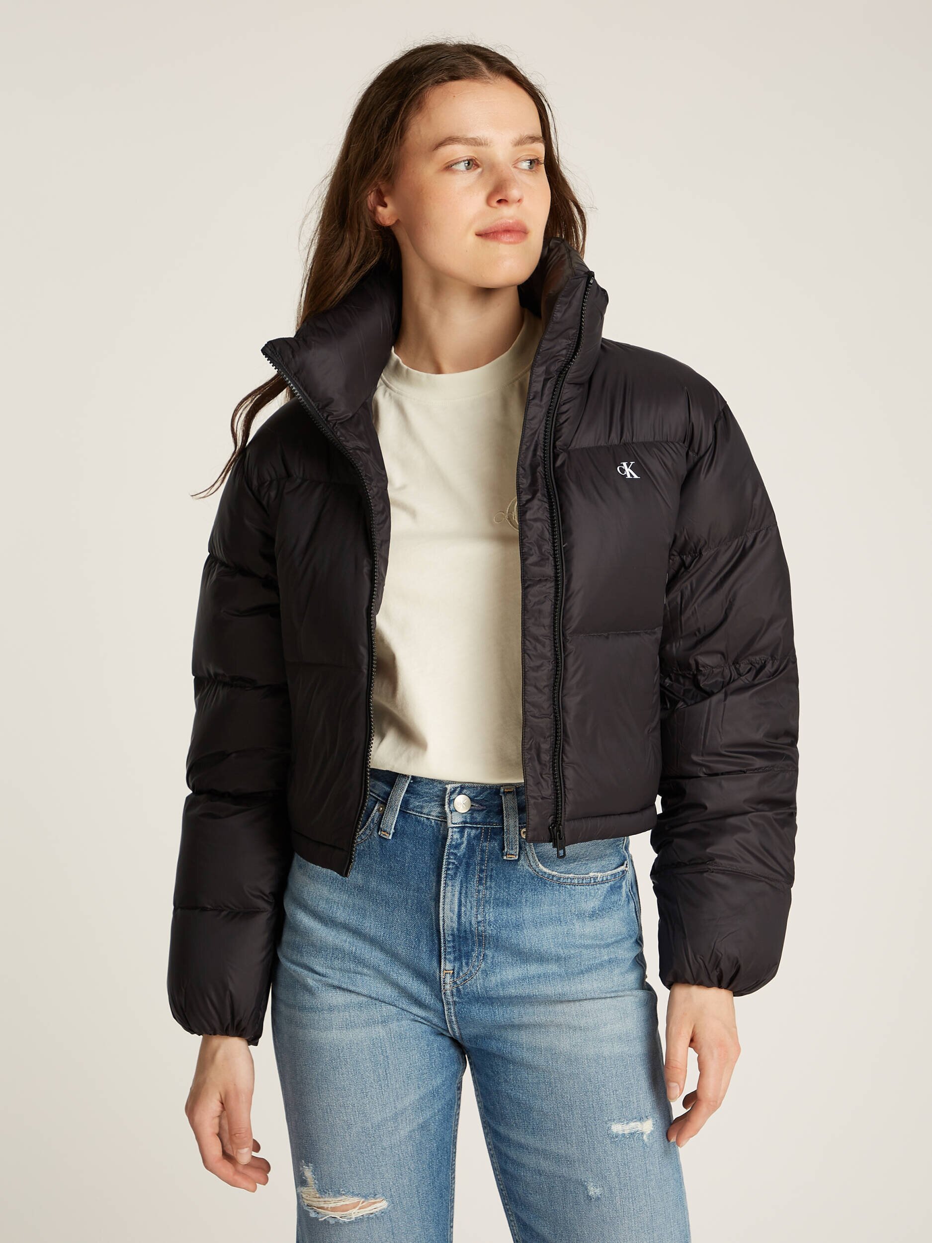 Calvin Klein Jeans De puf geacă | Cropped Fit
