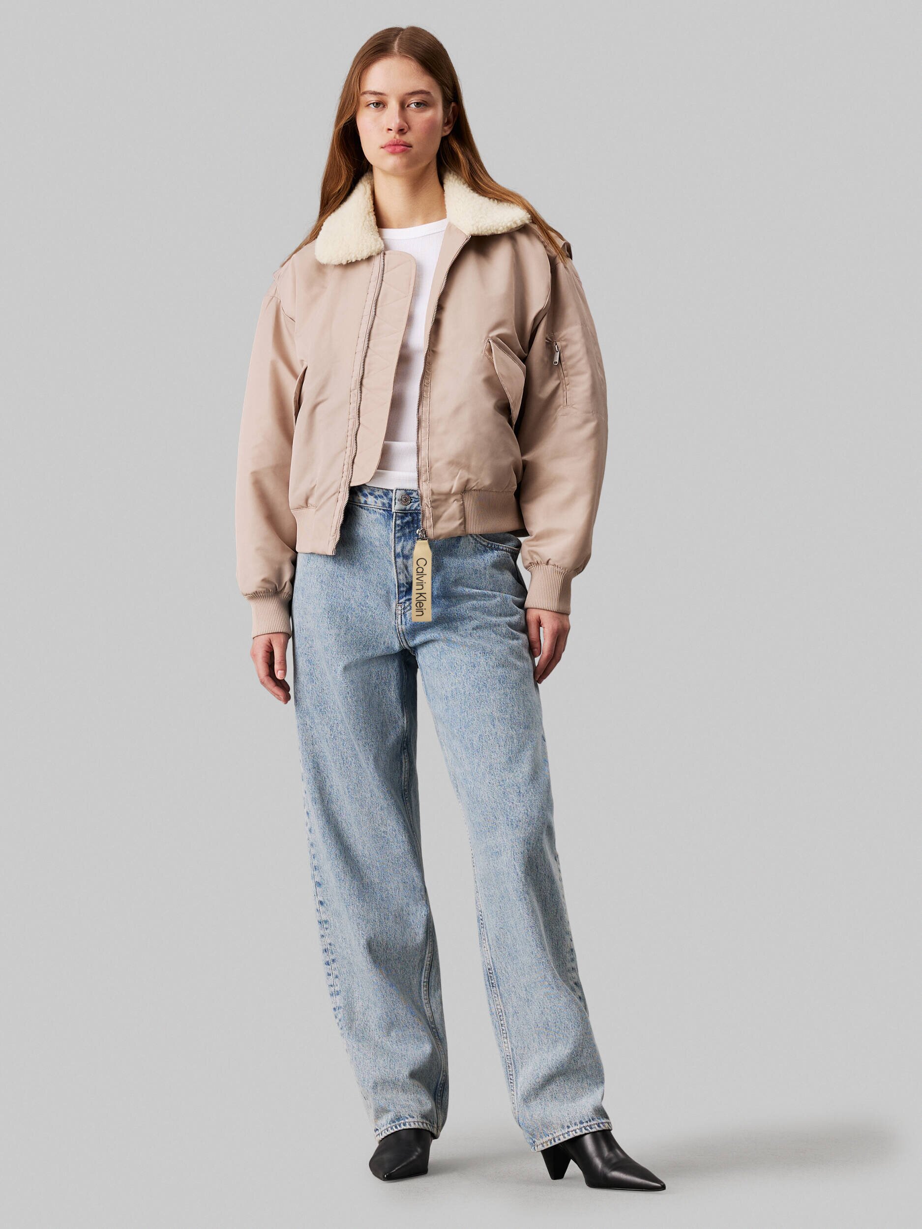 Calvin Klein Jeans De satin geacă | Loose fit