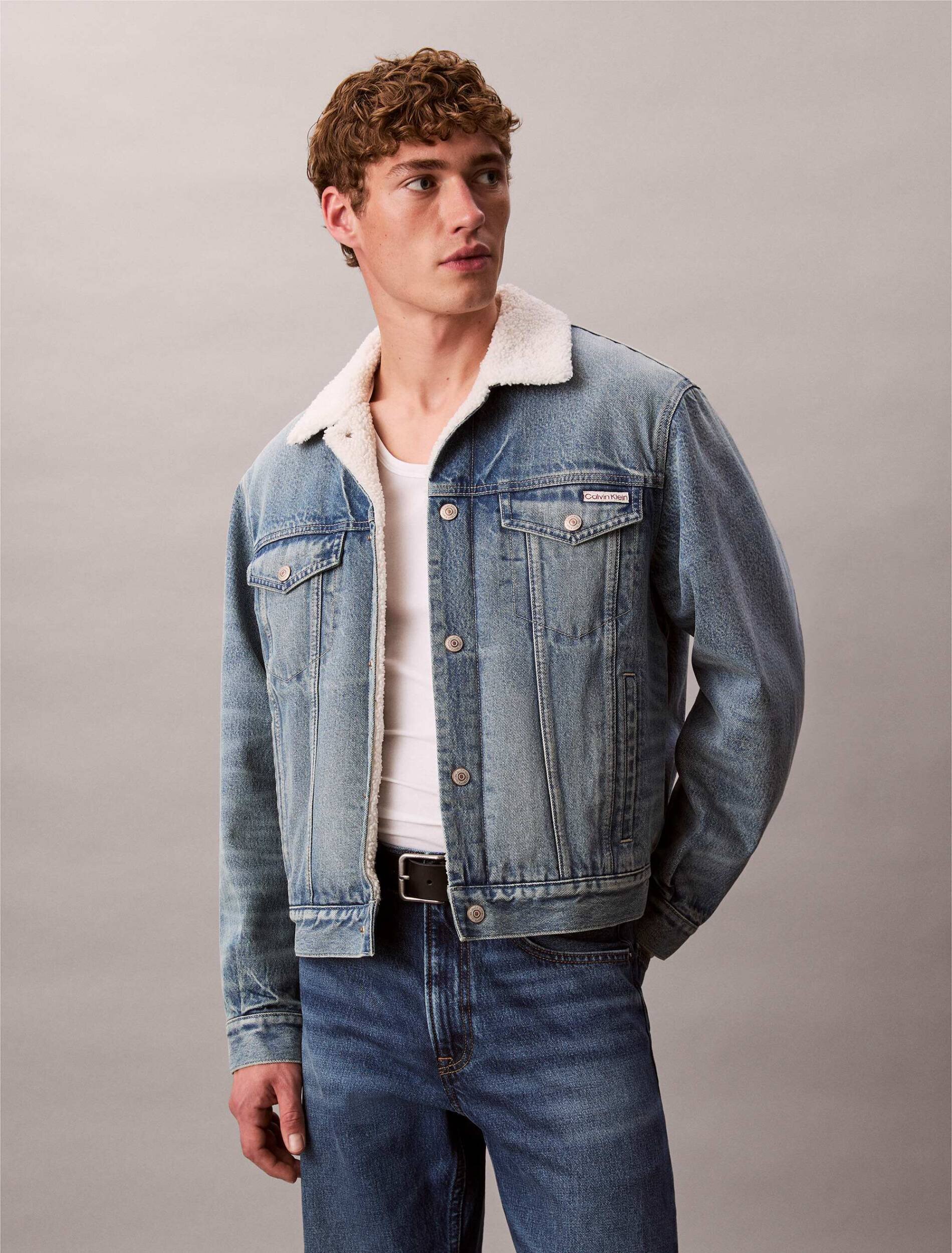 Calvin Klein Jeans Geacă de blug 90S SHERPA TRUCKER | regular fit | shearling