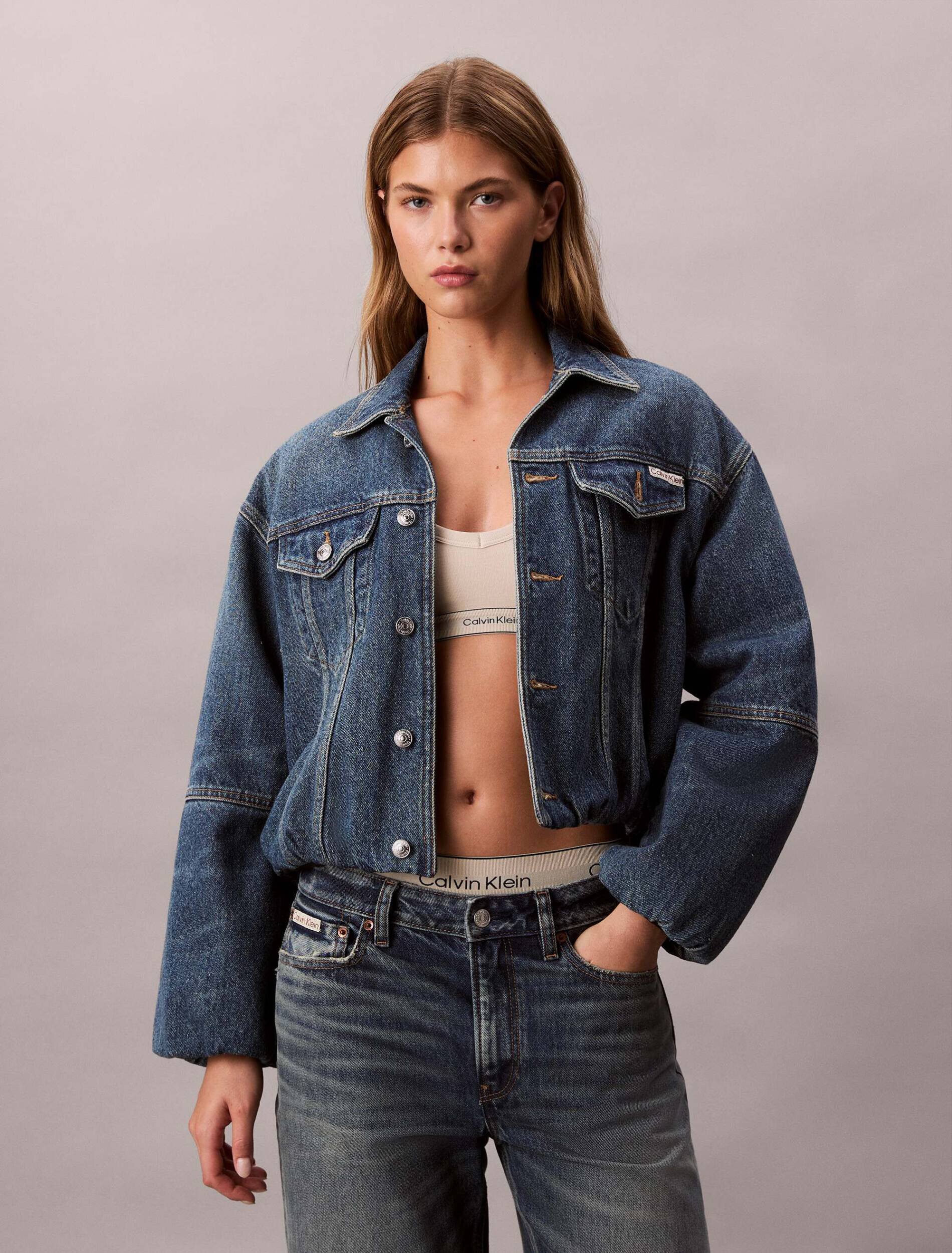 Calvin Klein Jeans Geacă de blug | Cropped Fit
