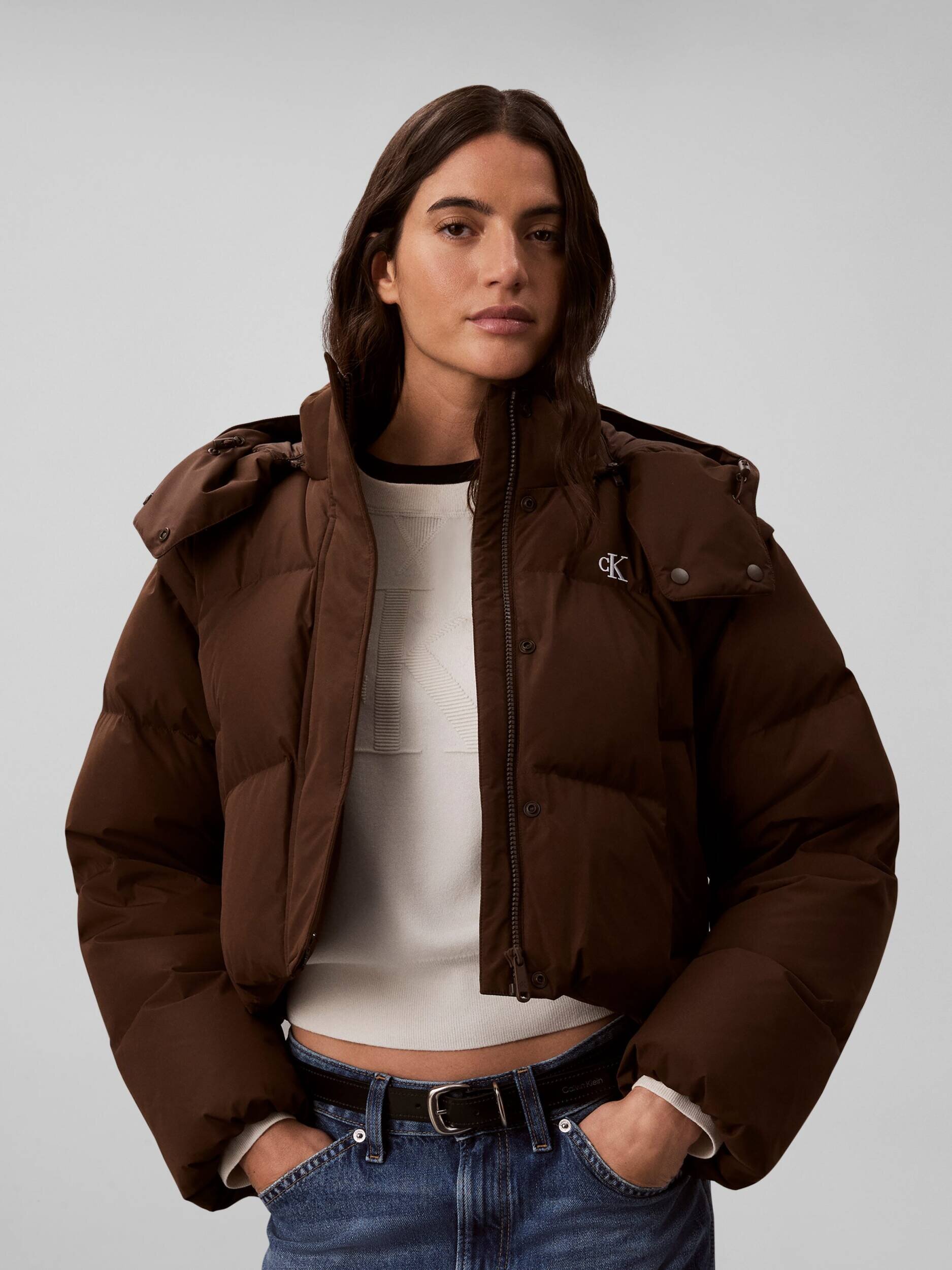Calvin Klein Jeans Geacă de puf 2w1 | Cropped Fit