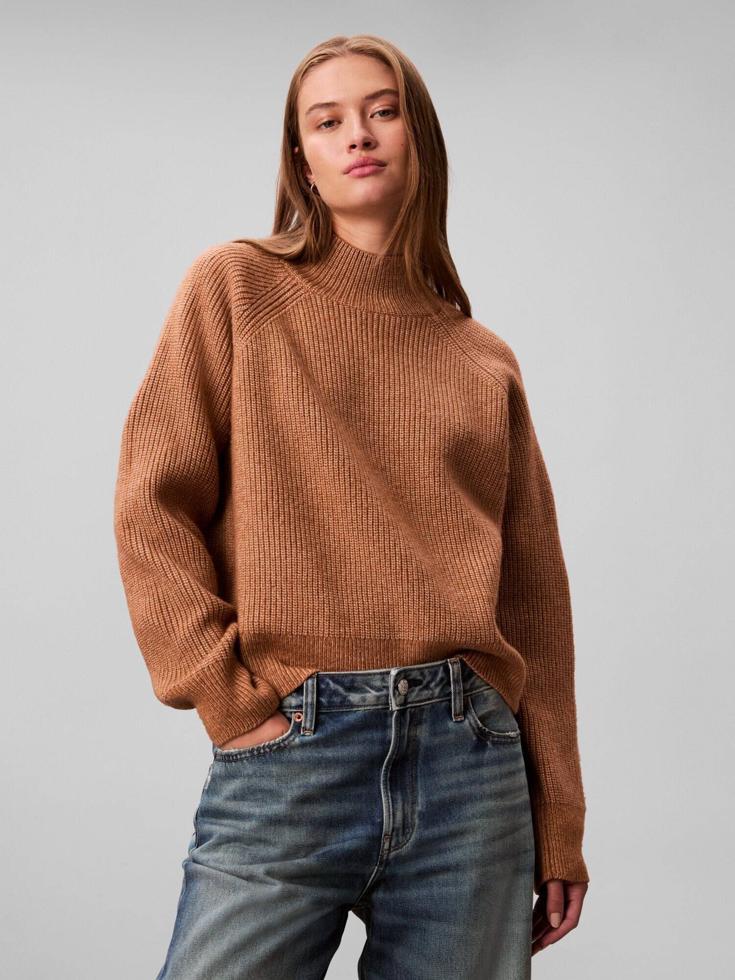 Calvin Klein Jeans Guler înalt | regular fit cu adaos de lână