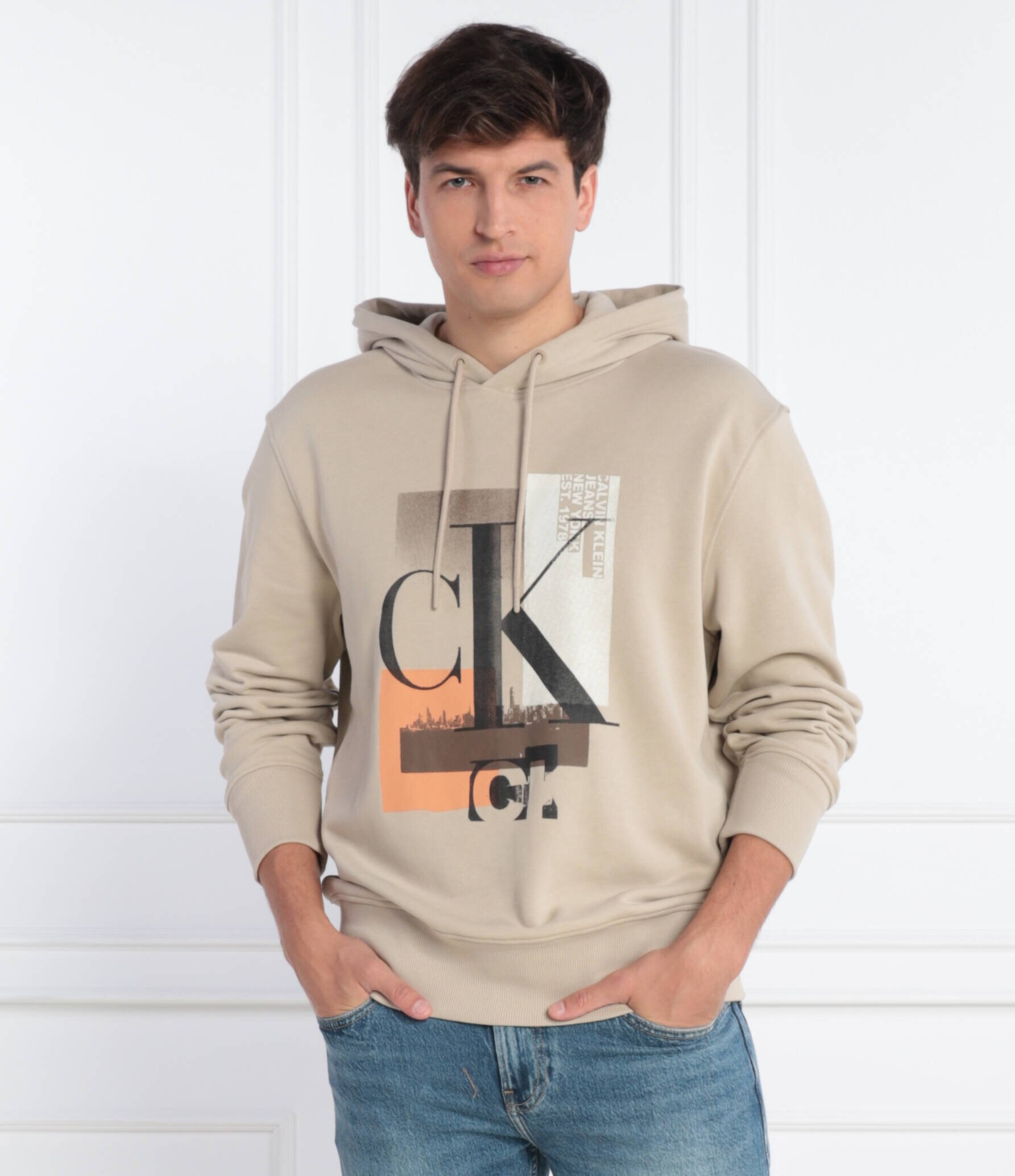 Calvin Klein Jeans Hanorac CONNECTED LAYER LANDSCAPE | Regular Fit