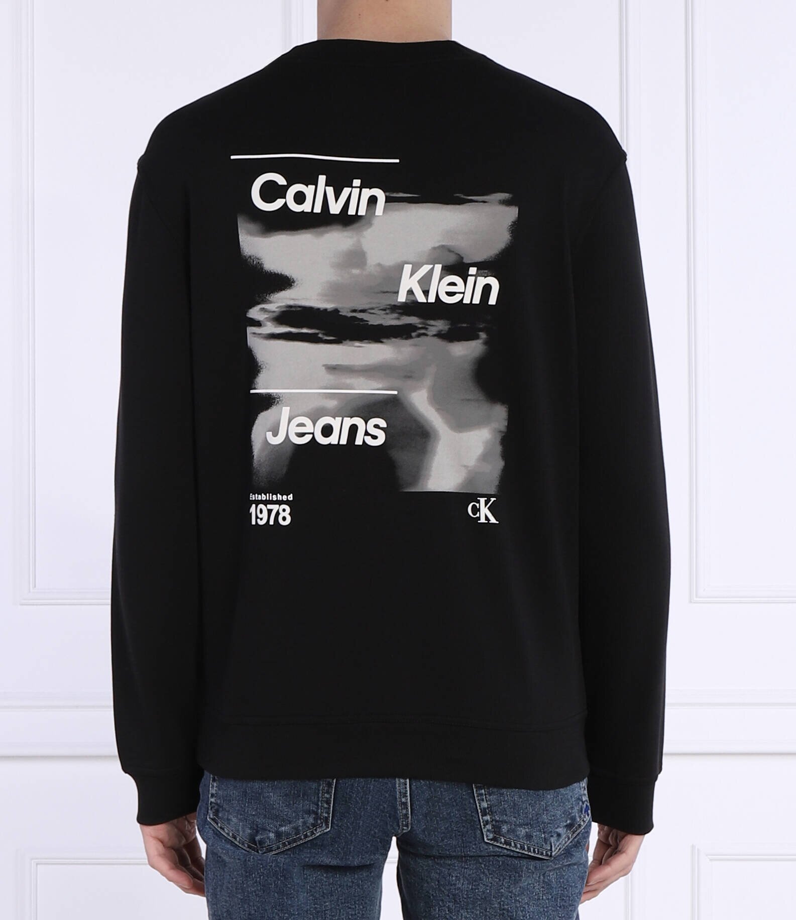 Calvin Klein Jeans Hanorac DIFFUSED LOGO CREW NECK | Loose fit