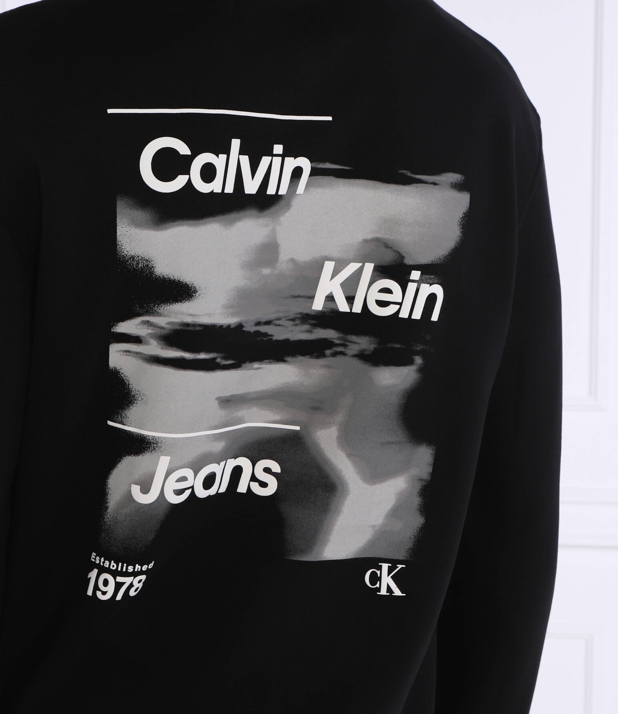 Calvin Klein Jeans Hanorac DIFFUSED LOGO CREW NECK | Loose fit