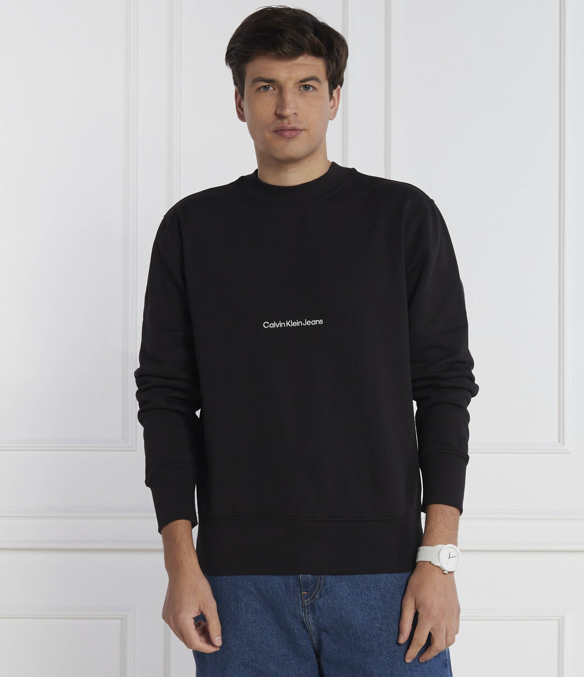 Calvin Klein Jeans Hanorac INSTITUTIONAL CREW NECK | Relaxed fit