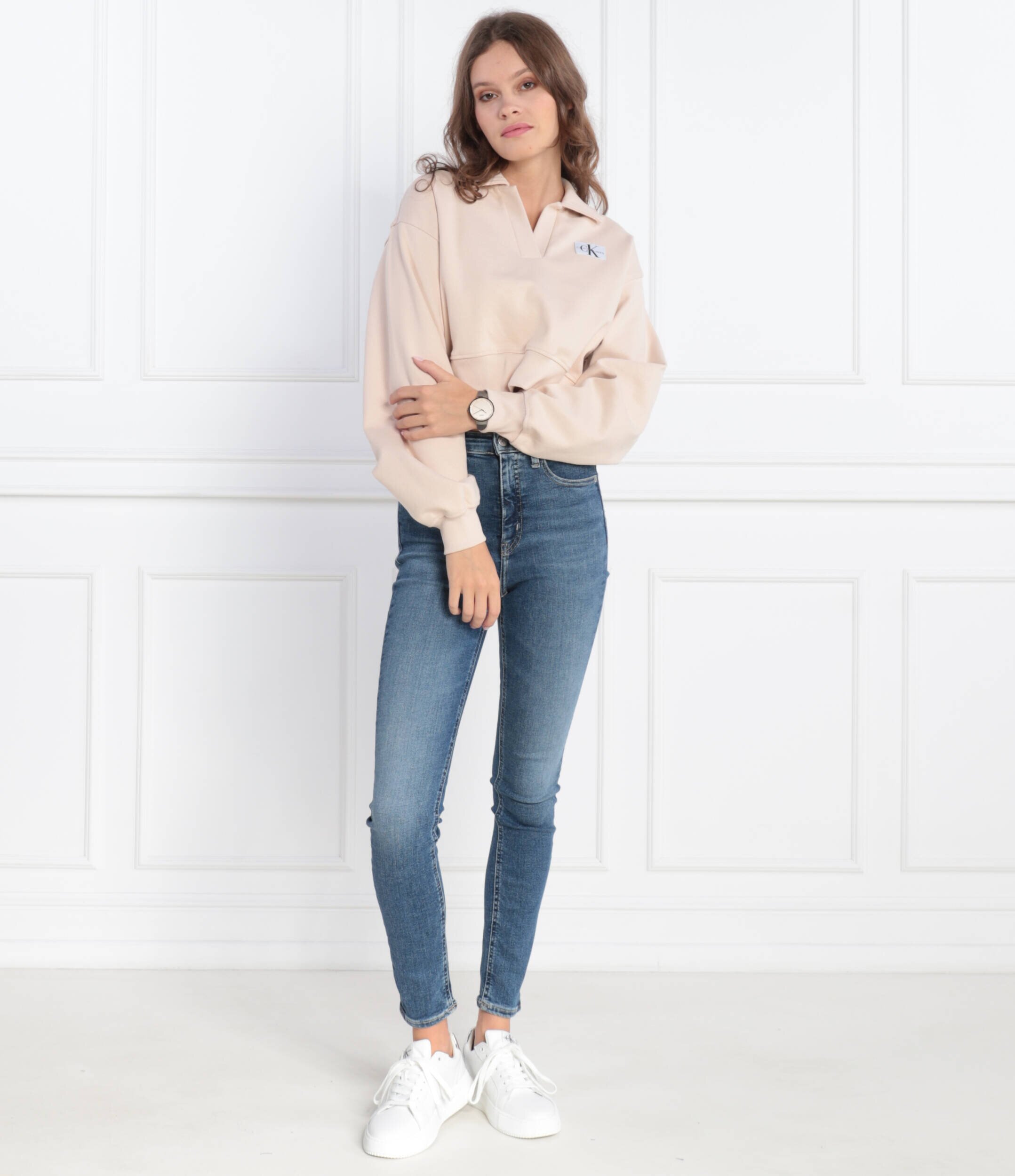 Calvin Klein Jeans Hanorac LABEL POLO COLLAR | Loose fit