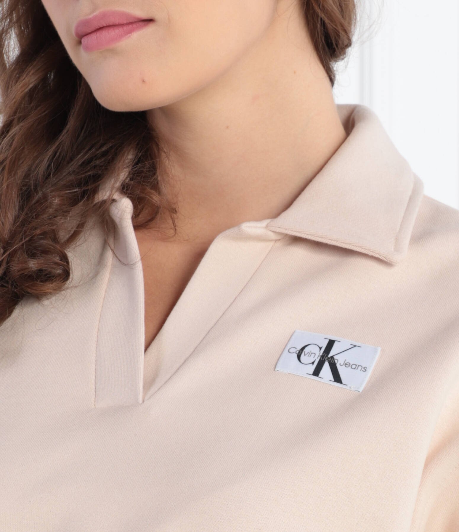 Calvin Klein Jeans Hanorac LABEL POLO COLLAR | Loose fit