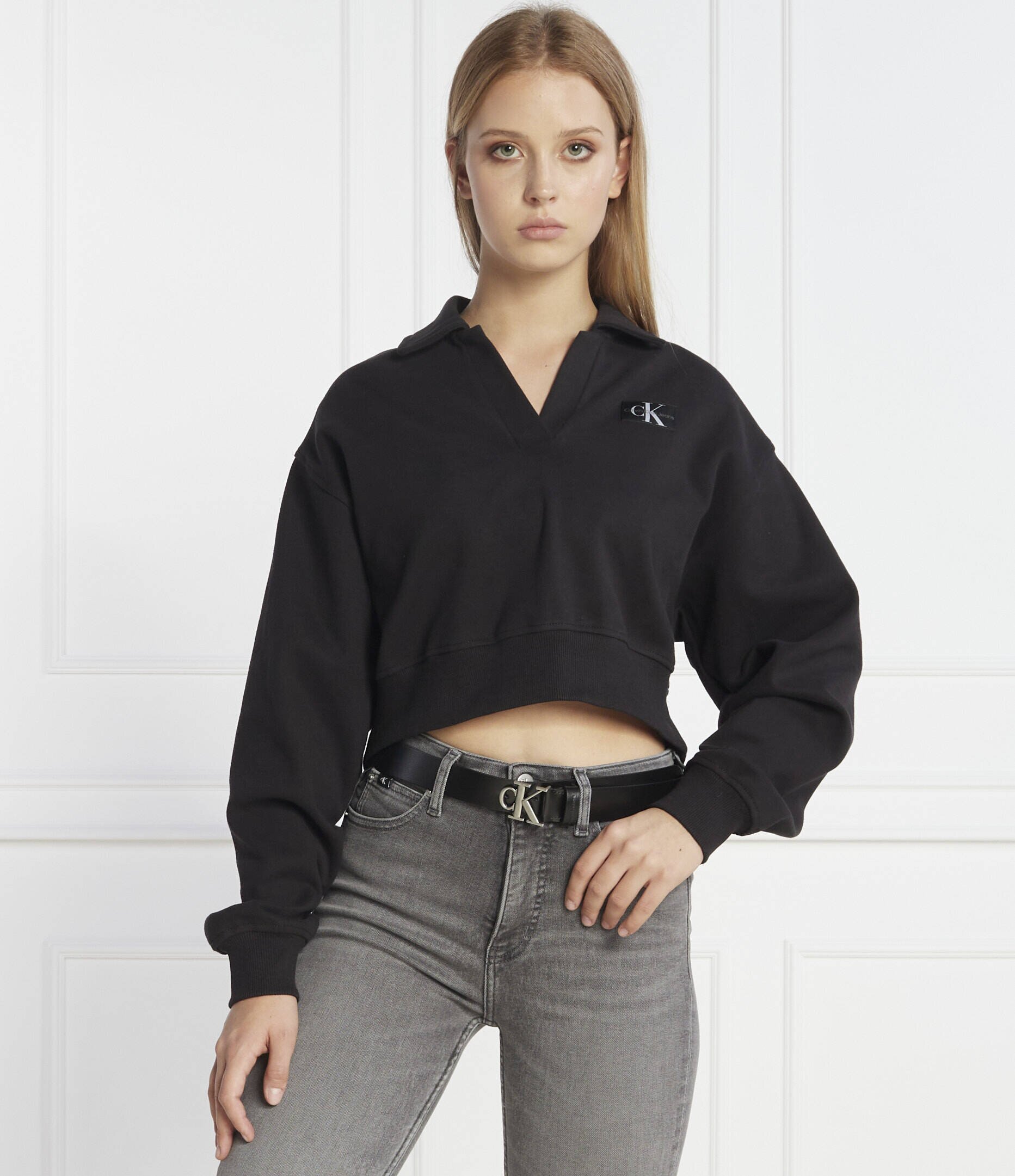 Calvin Klein Jeans Hanorac LABEL POLO COLLAR | Loose fit