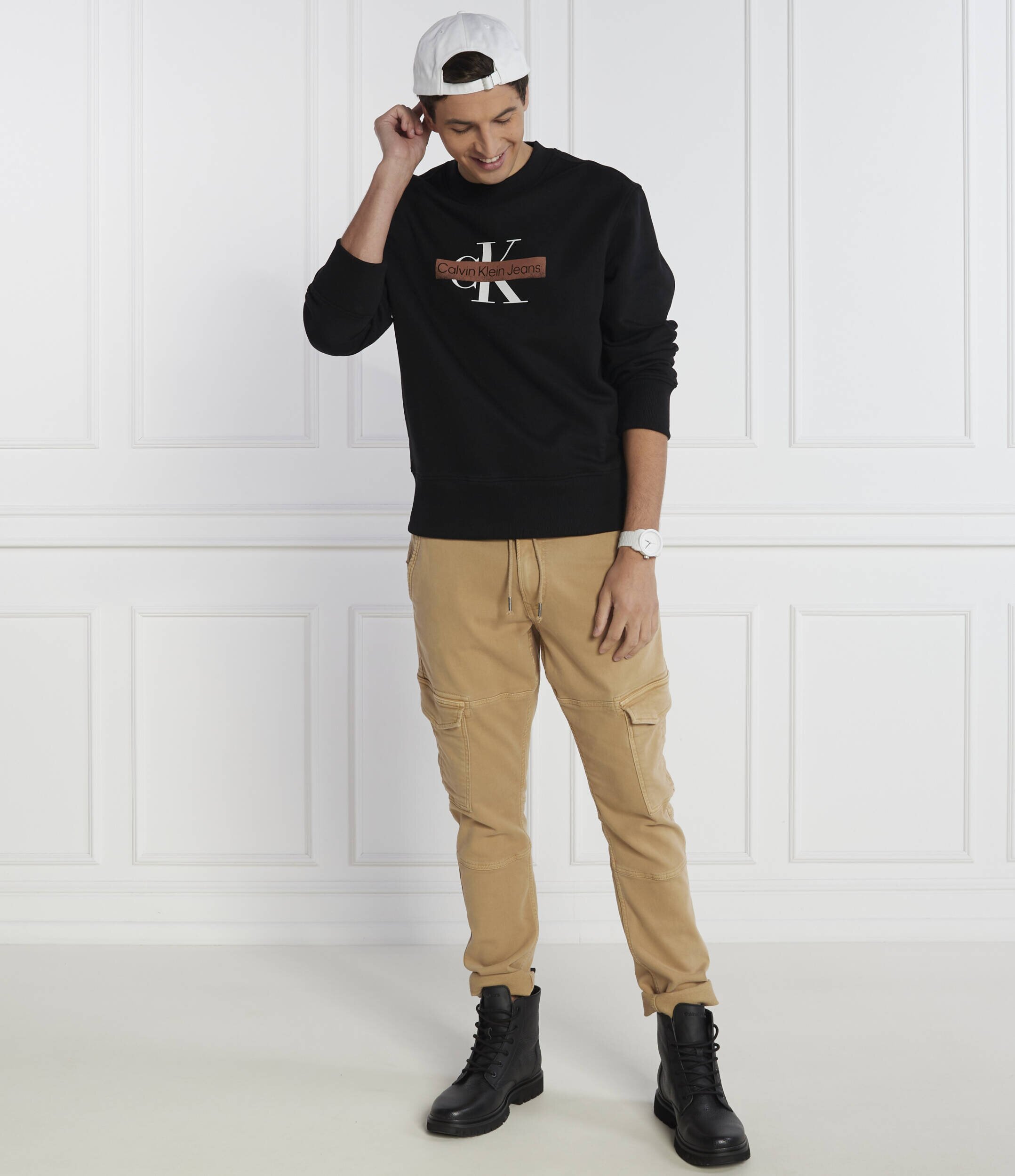 Calvin Klein Jeans Hanorac MONOLOGO STENCIL | Regular Fit