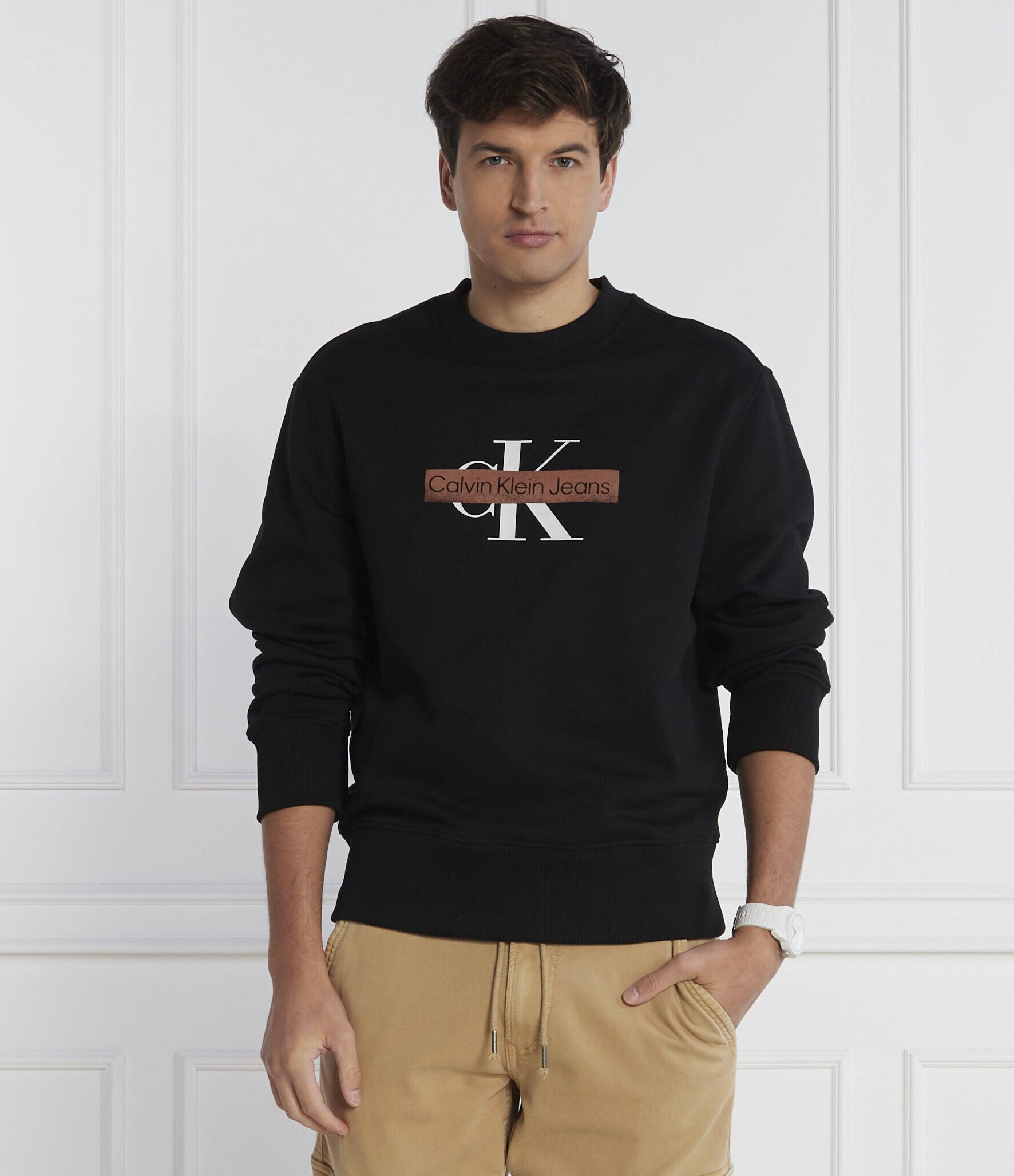 Calvin Klein Jeans Hanorac MONOLOGO STENCIL | Regular Fit