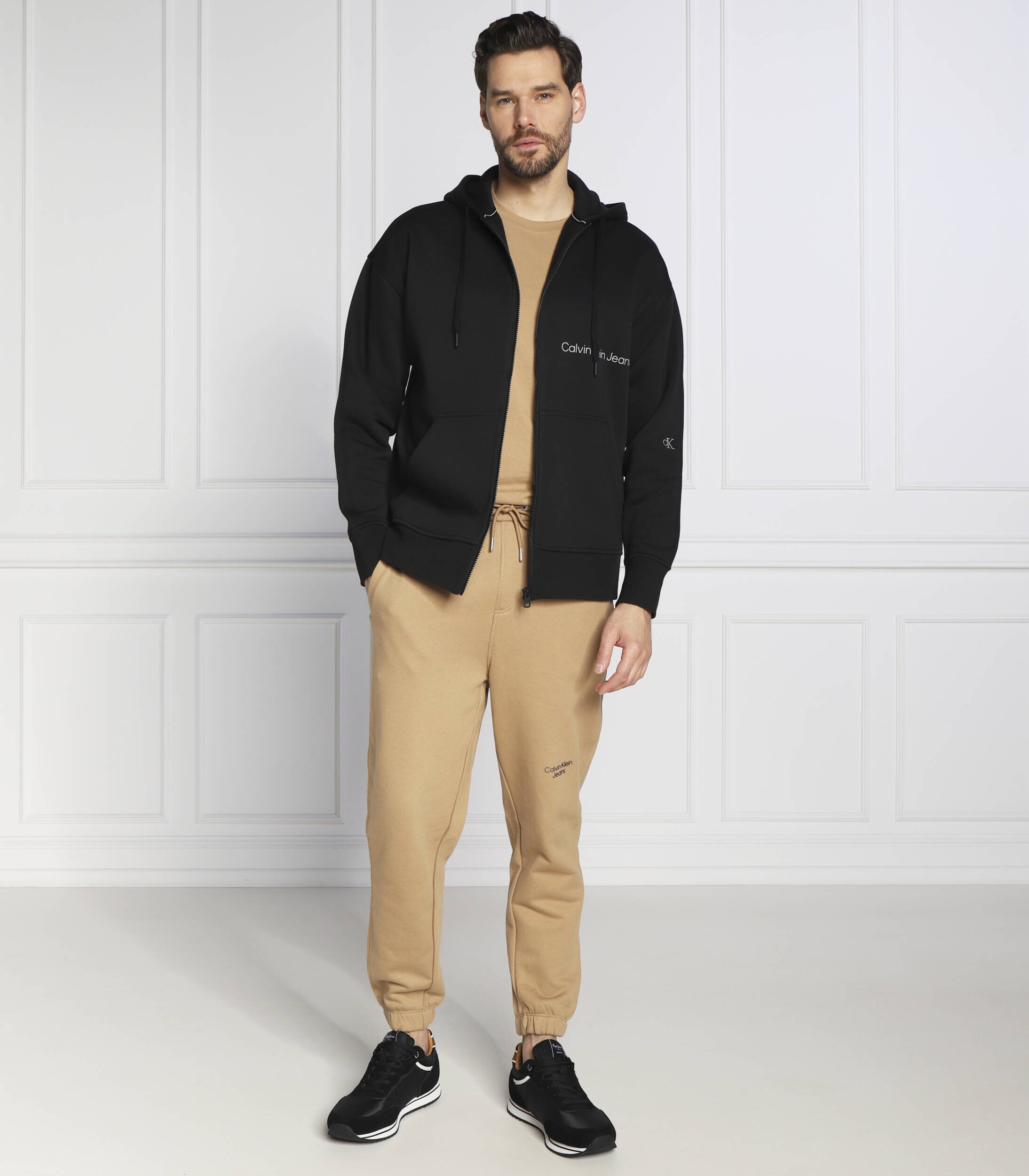 Calvin Klein Jeans Hanorac OFF PLACED INSTIT ZIP-THROUGH | Regular Fit