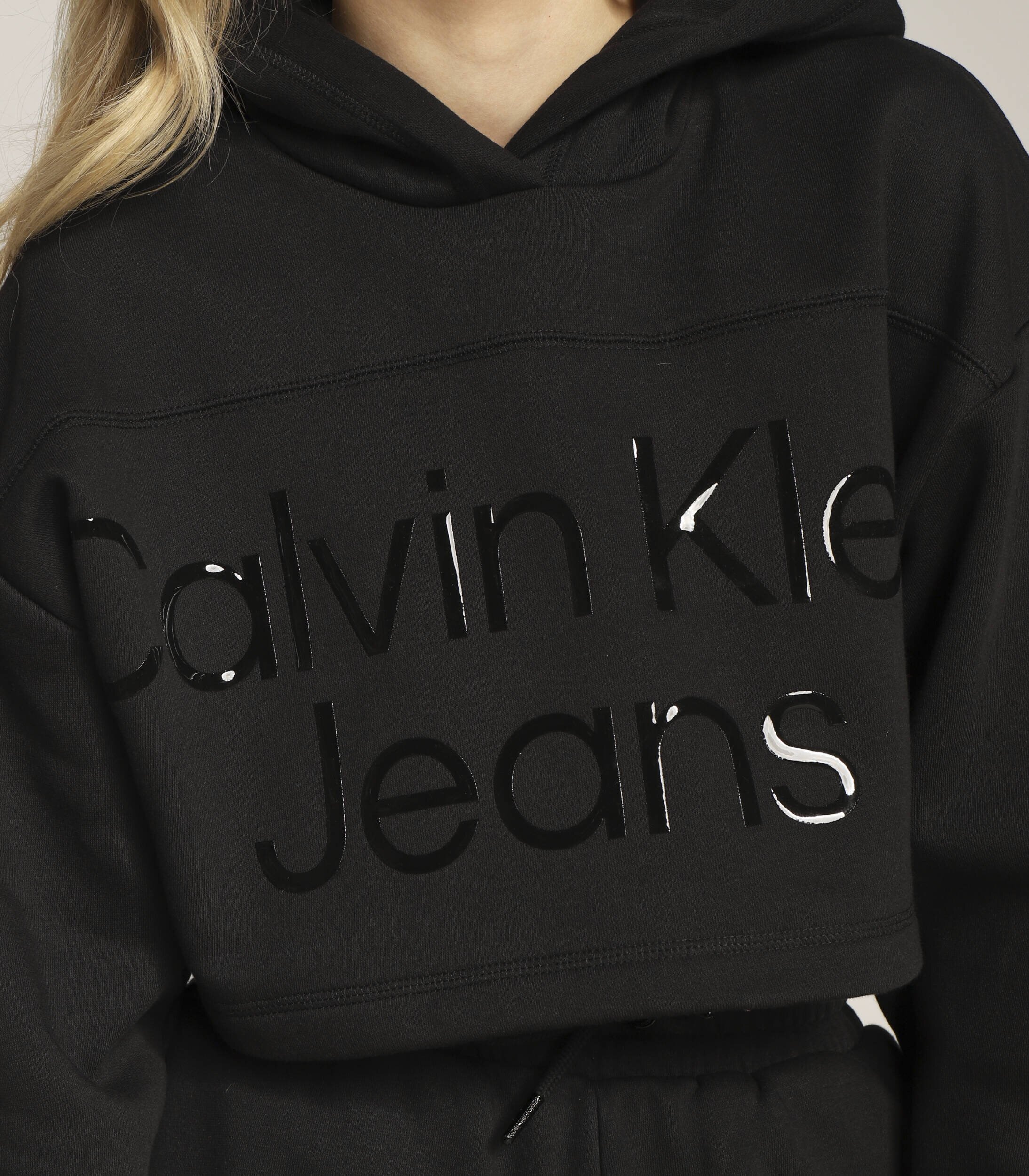 Calvin Klein Jeans Hanorac SHINY INSTITUTIONAL | Cropped Fit