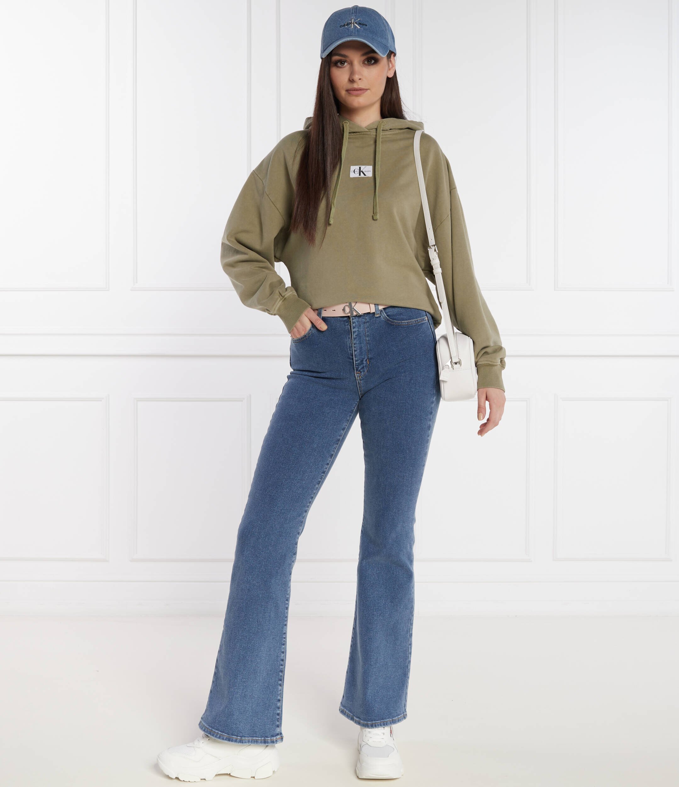 Calvin Klein Jeans Hanorac WOVEN LABEL | Cropped Fit