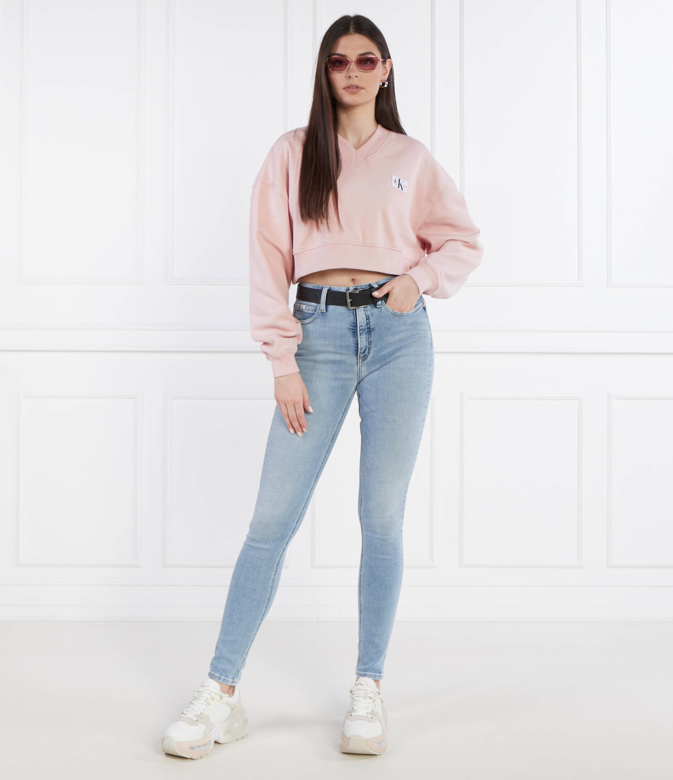 Calvin Klein Jeans Hanorac WOVEN LABEL | Cropped Fit