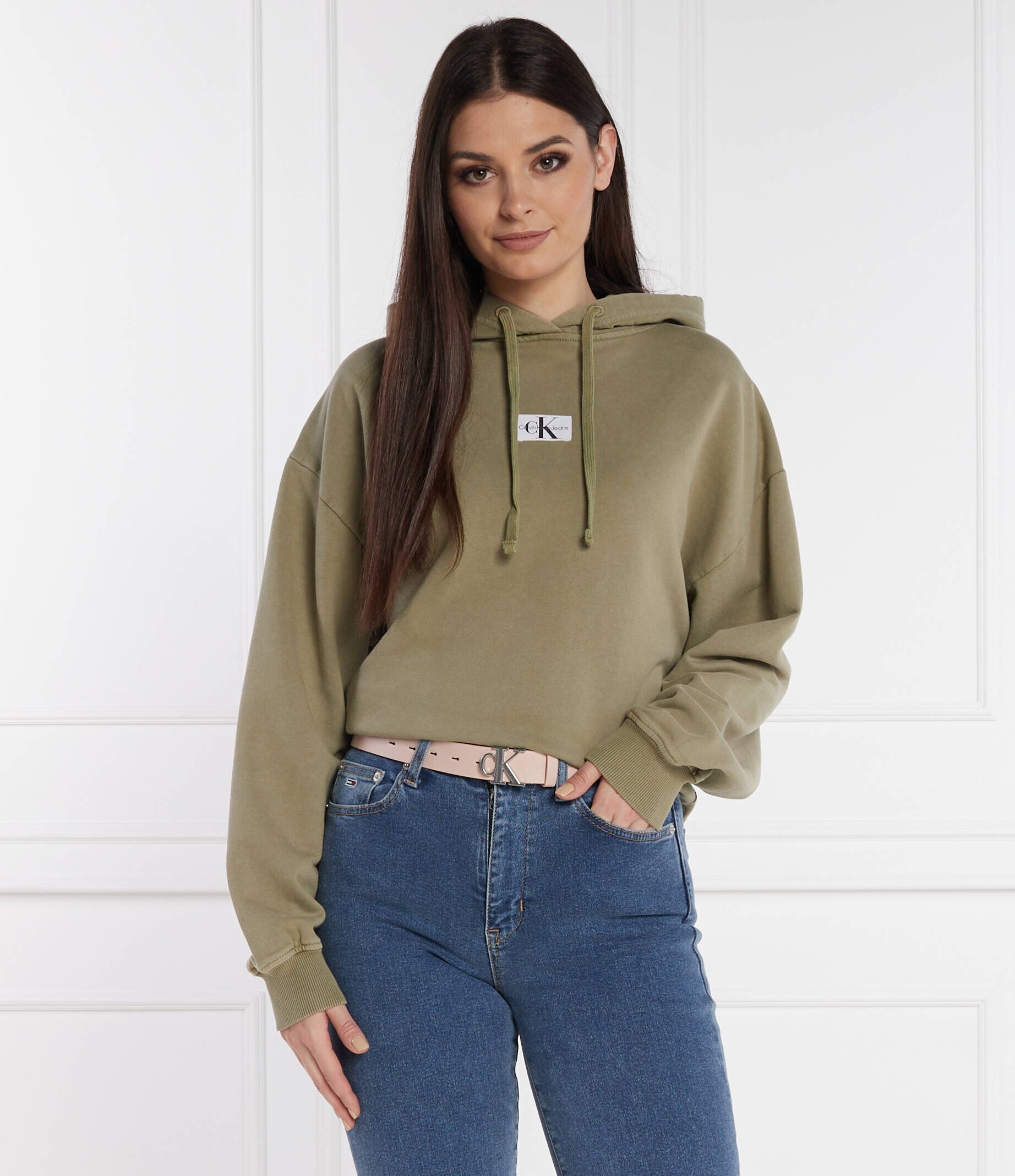 Calvin Klein Jeans Hanorac WOVEN LABEL | Cropped Fit