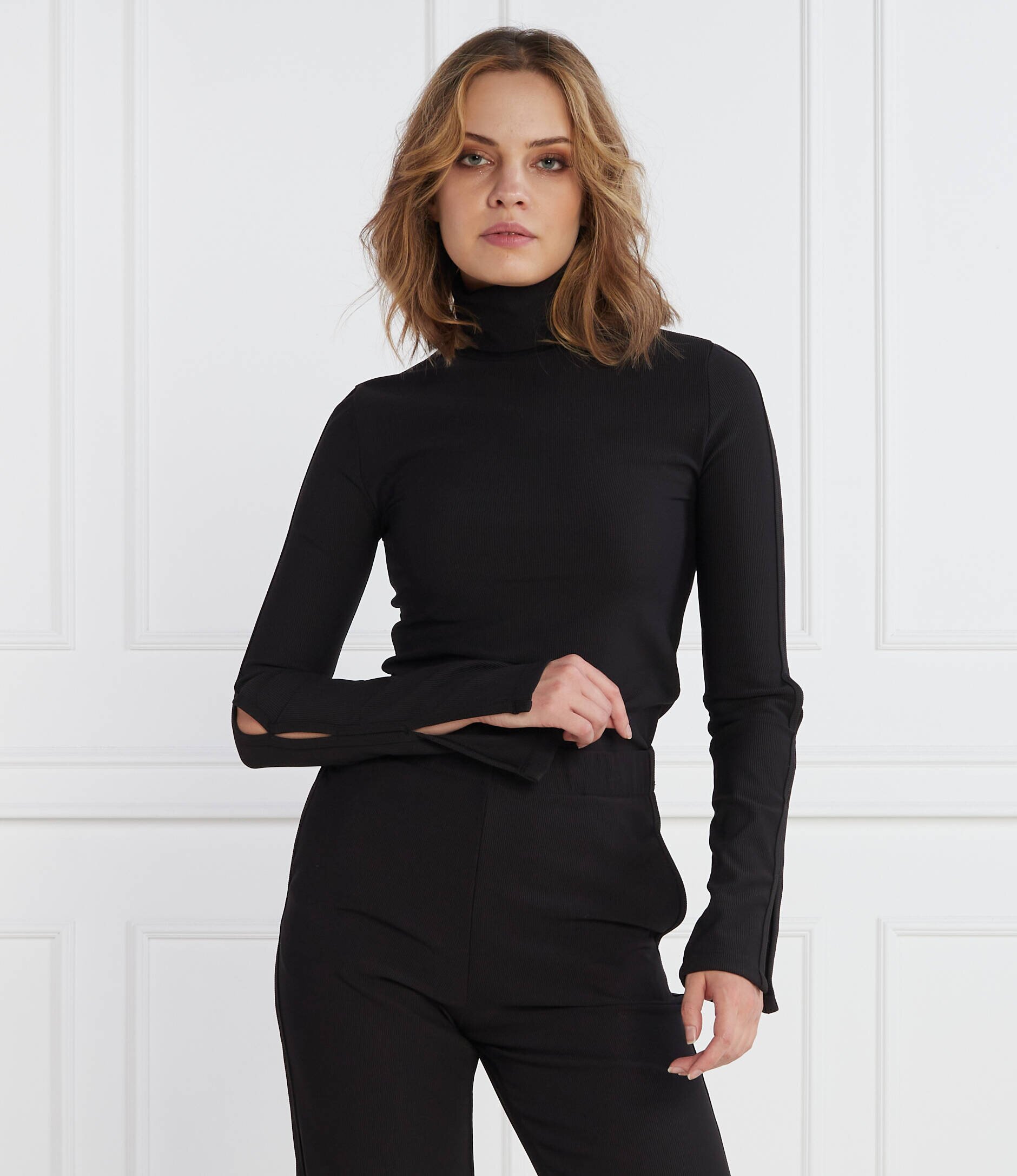 Calvin Klein Jeans Maletă TAB SPLIT RIB MOCK NECK | Regular Fit