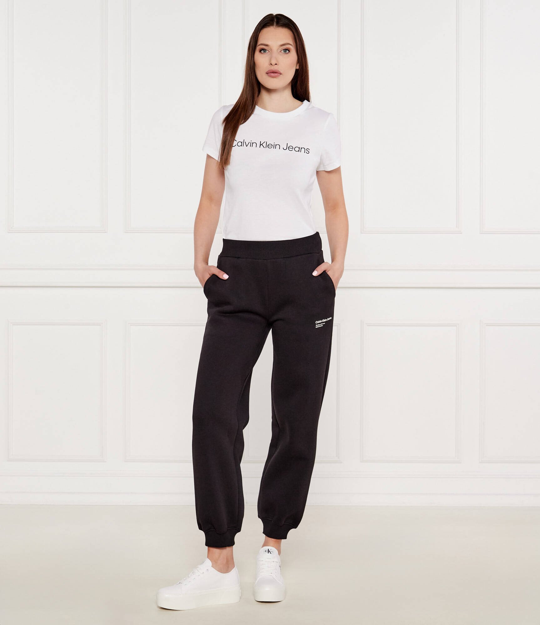 Calvin Klein Jeans Pantaloni de trening GALAXY PRINT | Comfort fit