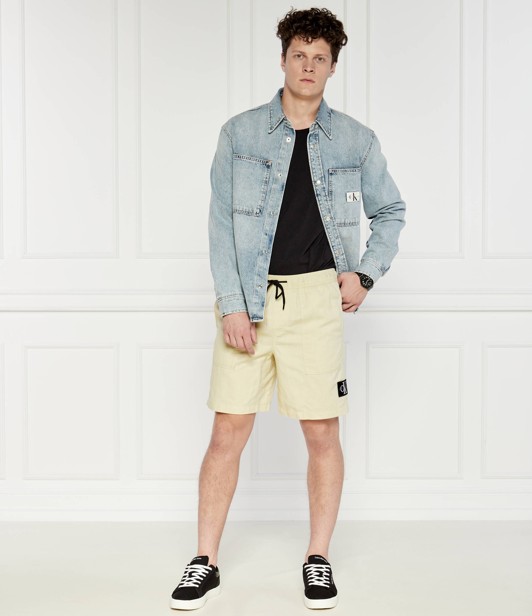 Calvin Klein Jeans Pantaloni scurți | cu adaos de in