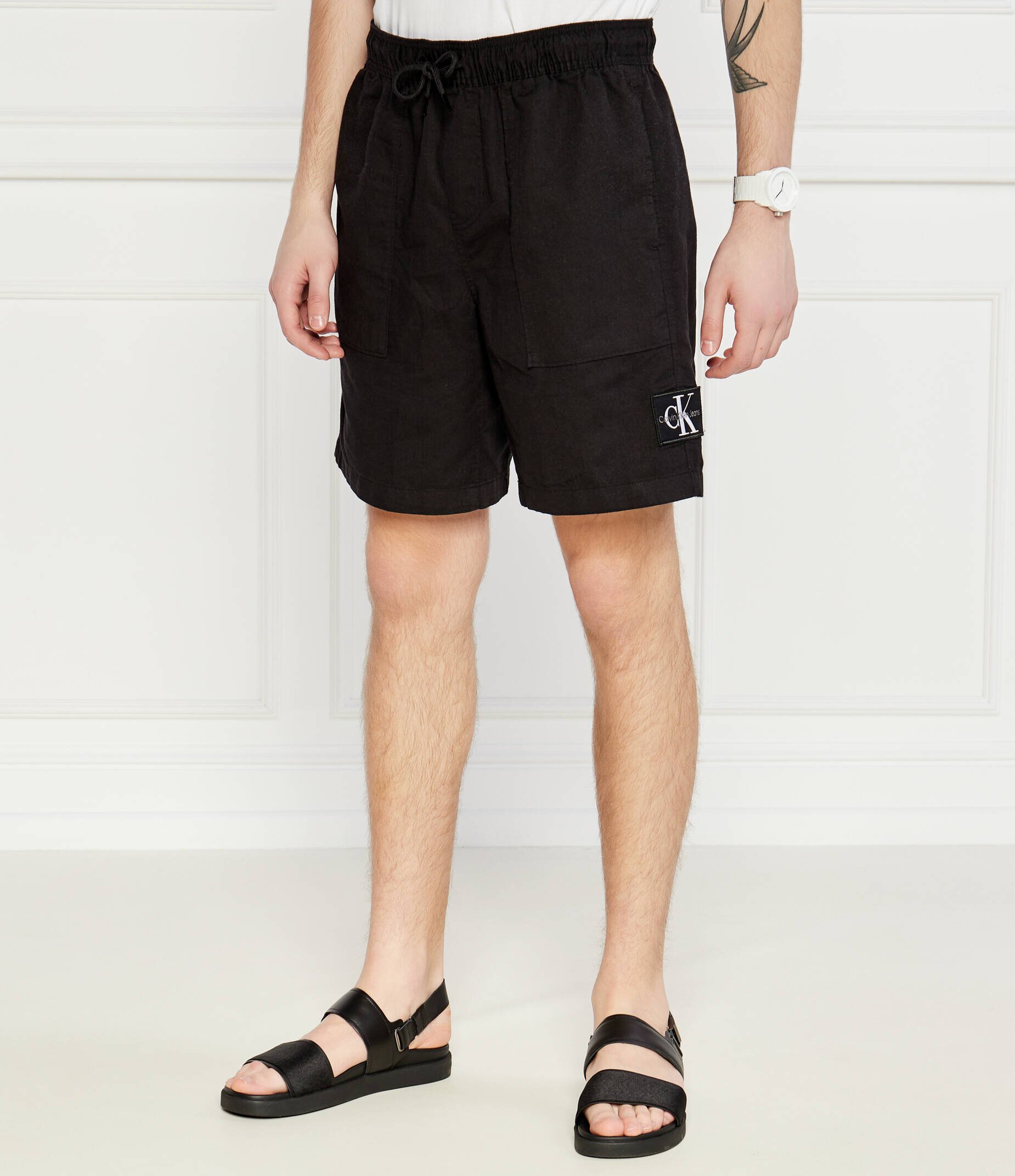 Calvin Klein Jeans Pantaloni scurți | cu adaos de in