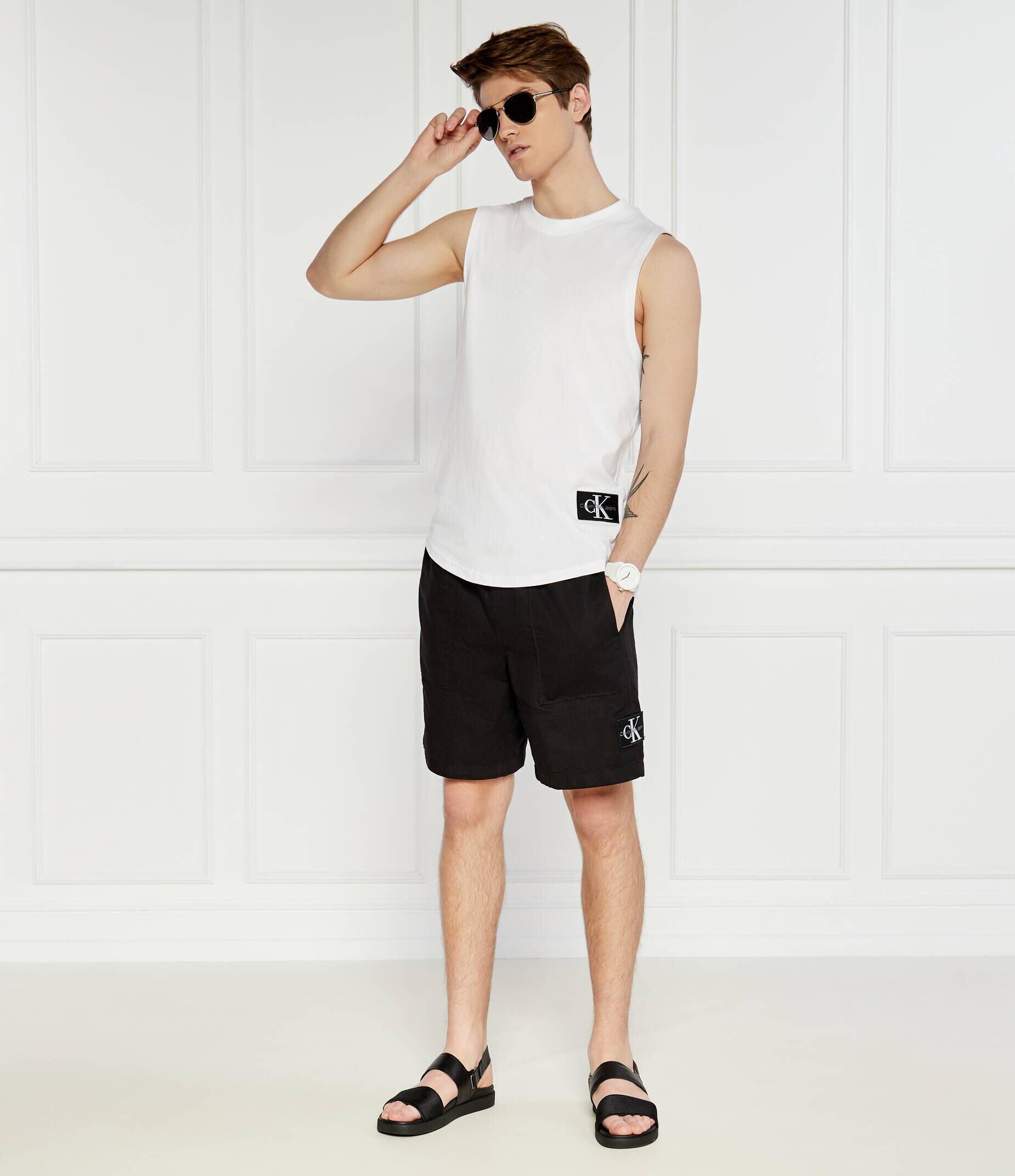 Calvin Klein Jeans Pantaloni scurți | cu adaos de in