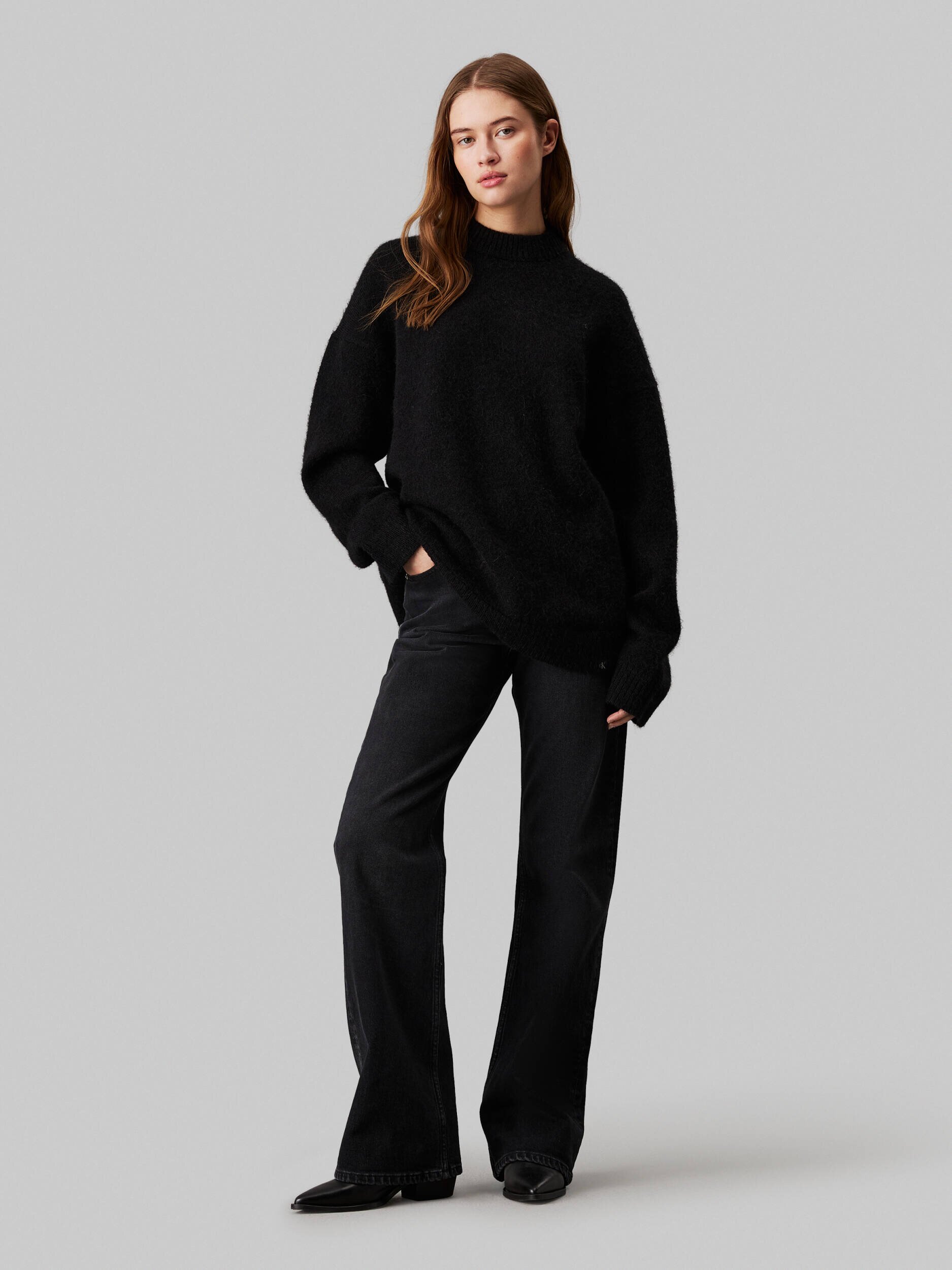 Calvin Klein Jeans Pulover | Loose fit cu adaos de lână